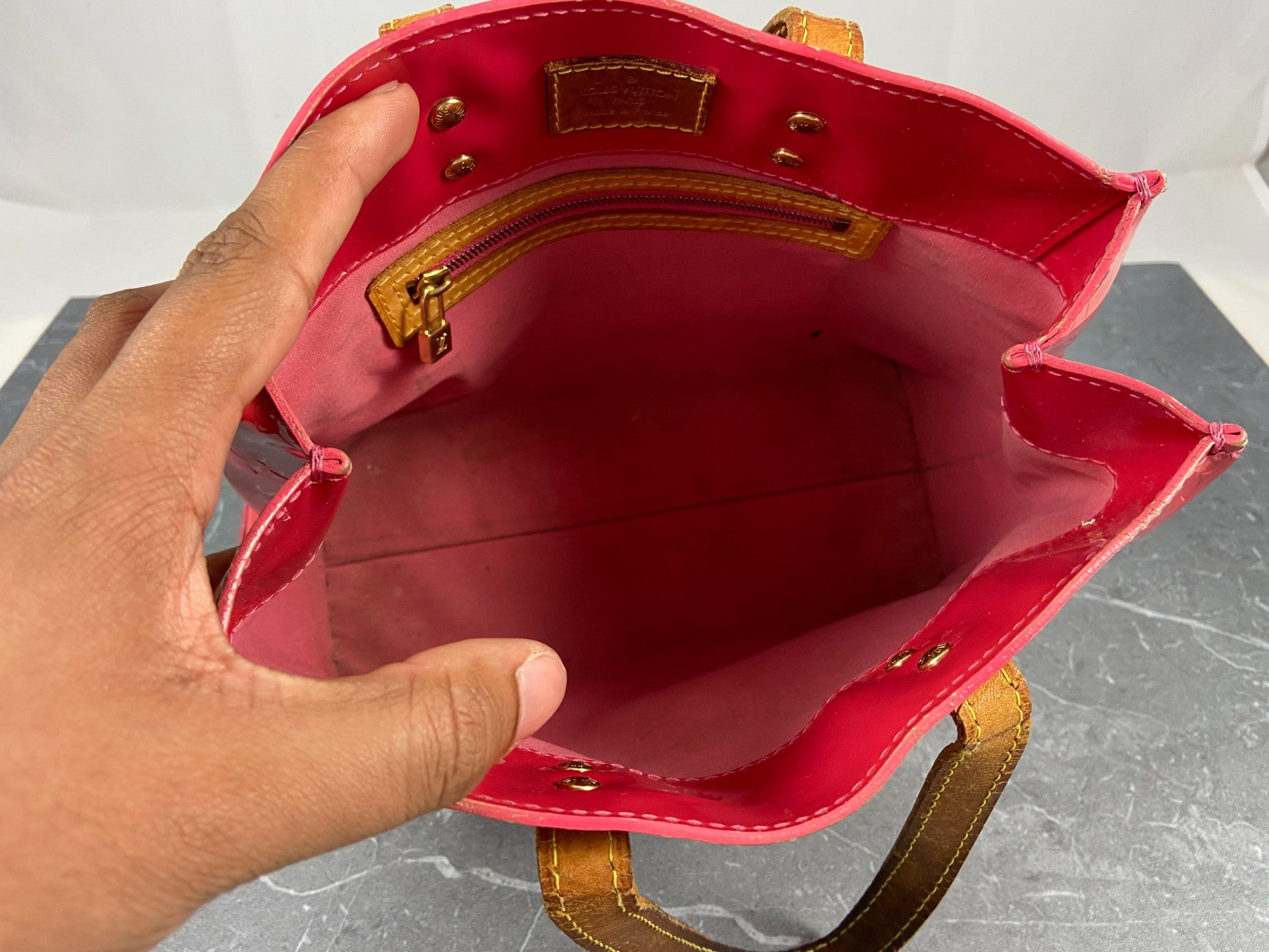 Louis Vuitton Reade PM Red Vernis Leather