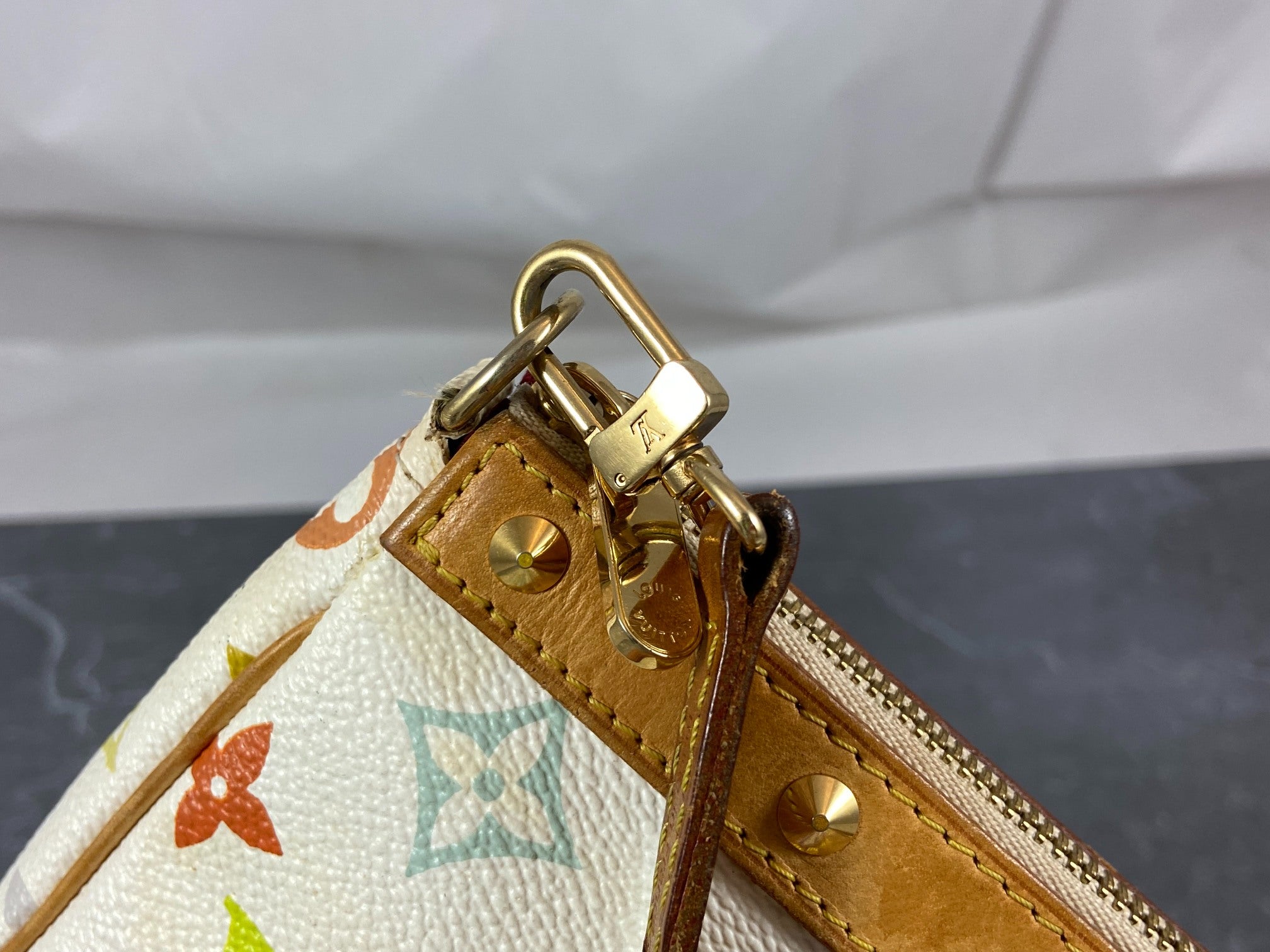 Louis Vuitton Takashi Murakami Multicolor Pochette Accessoires White