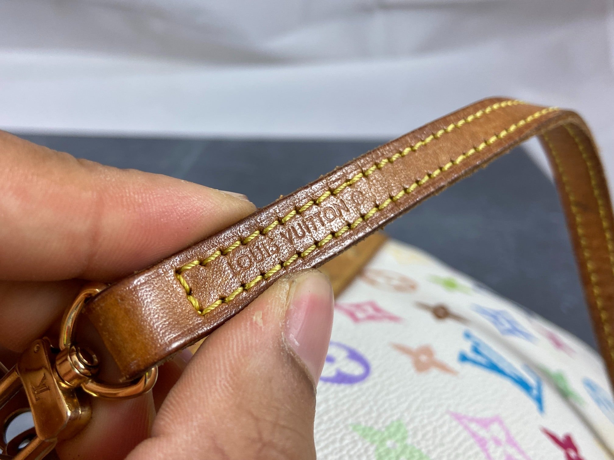 Louis Vuitton Takashi Murakami Multicolor Pochette Accessoires White