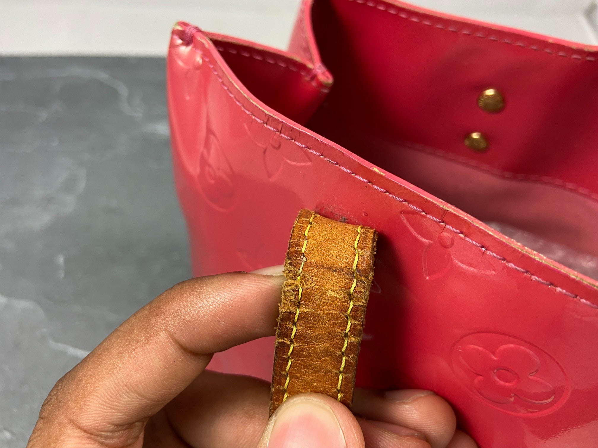 Louis Vuitton Reade PM Red Vernis Leather