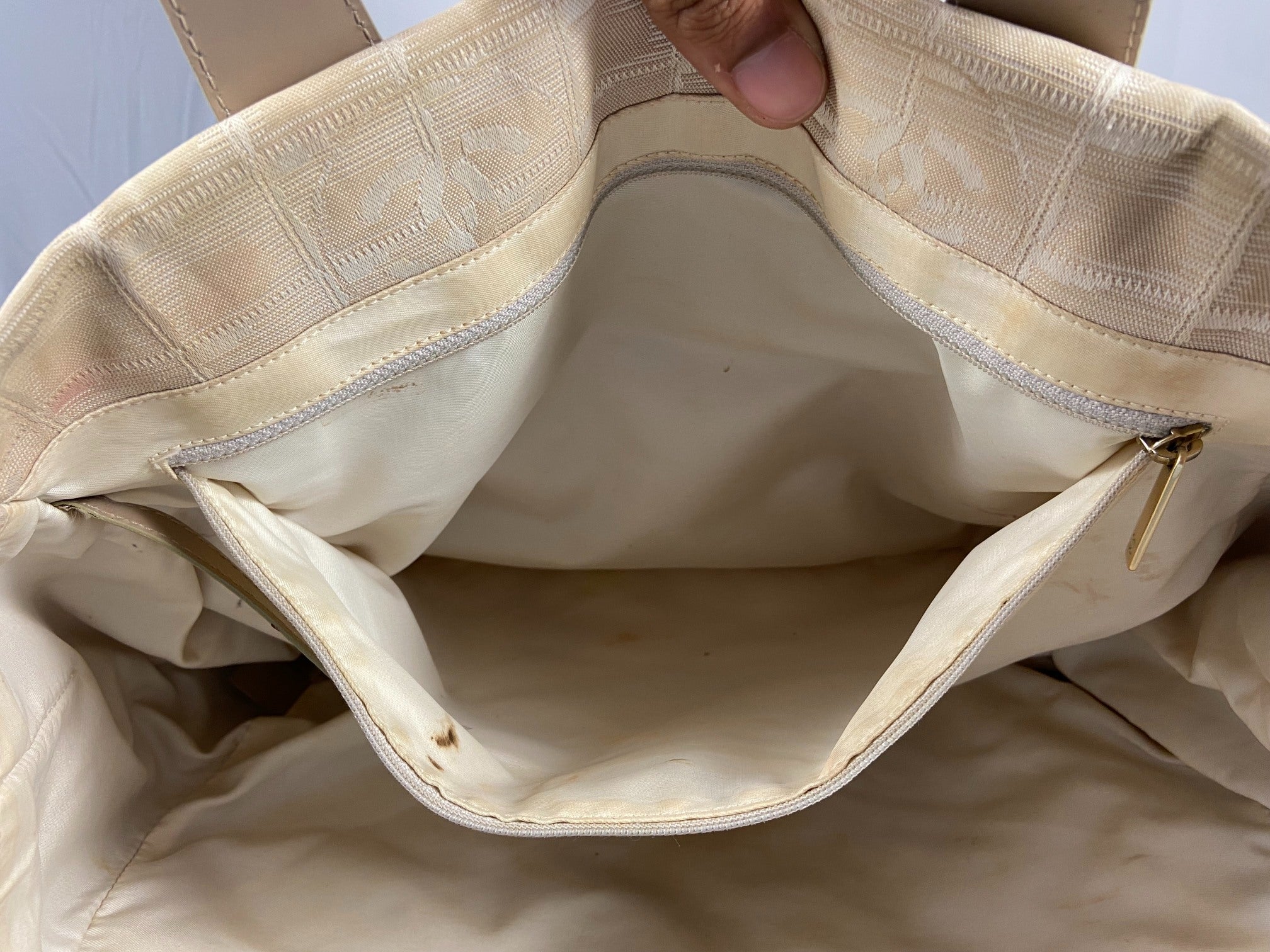 Chanel Travel Line Hand / Shoulder Bag Beige