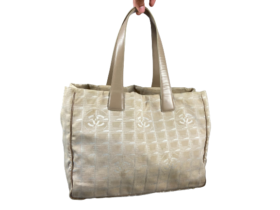 Chanel Travel Line Hand / Shoulder Bag Beige