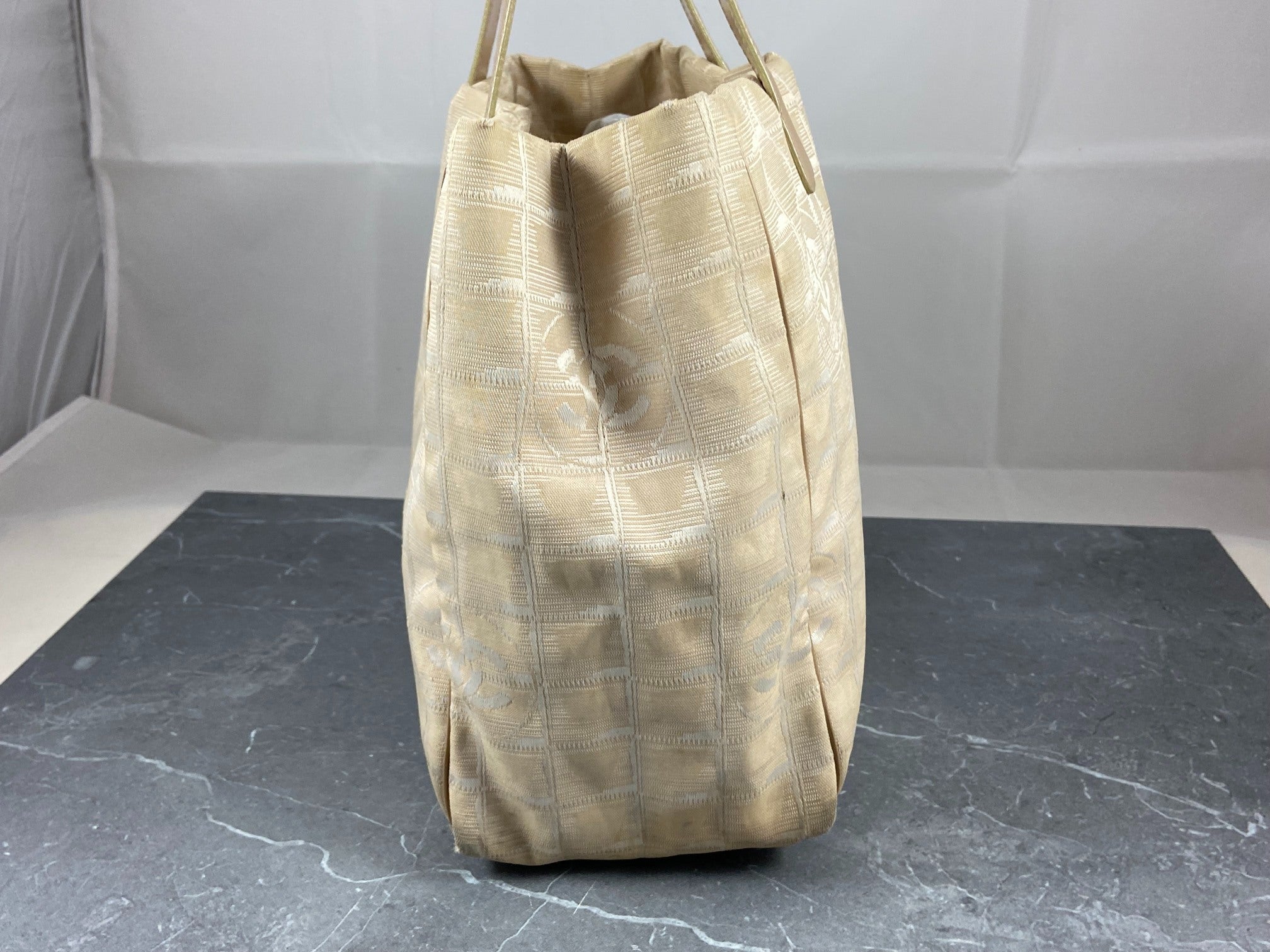 Chanel Travel Line Hand / Shoulder Bag Beige