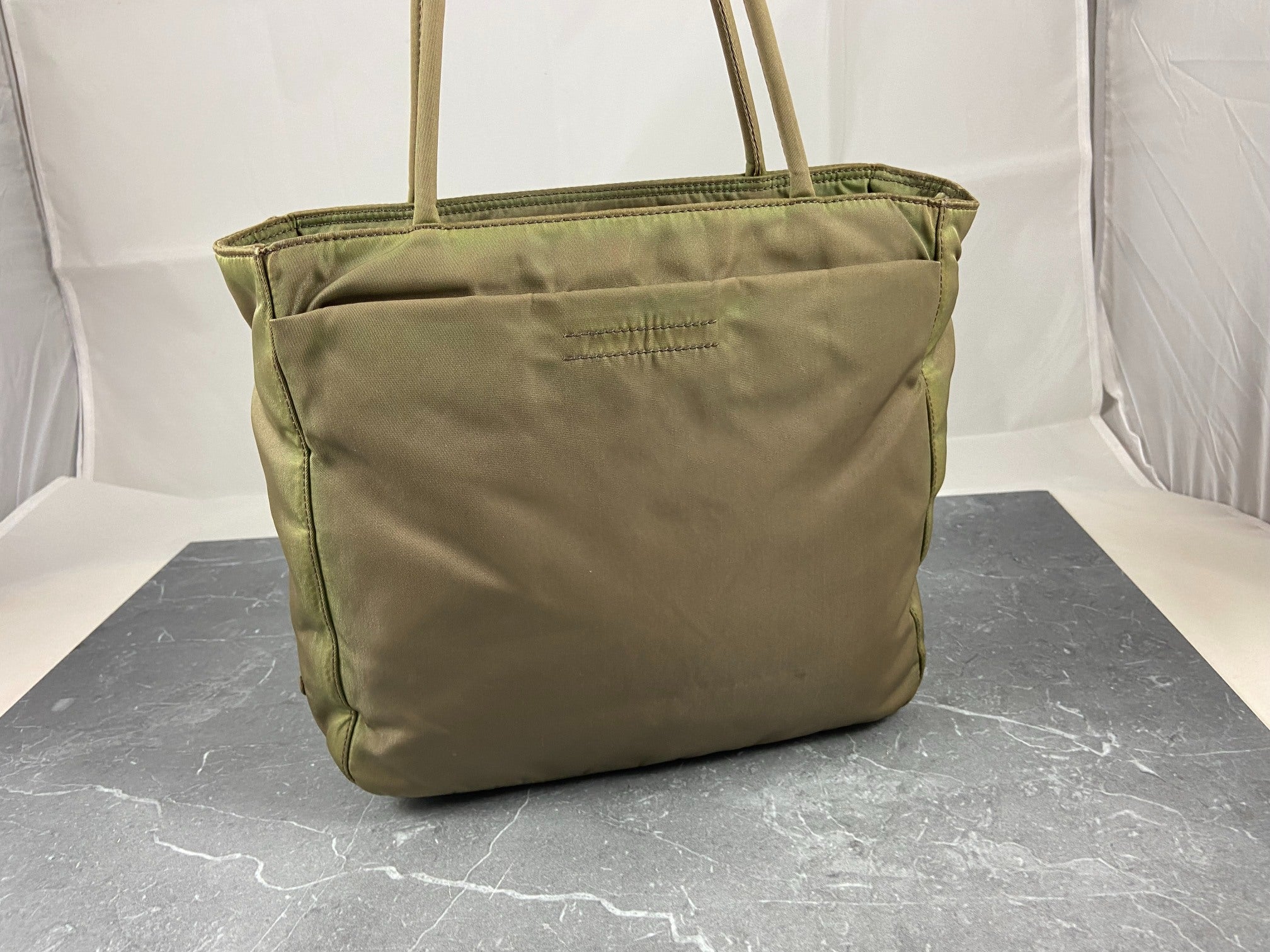 Prada Nylon Hand / Tote Bag Green
