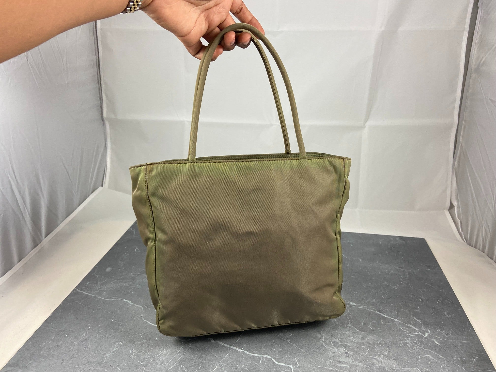 Prada Nylon Hand / Tote Bag Green