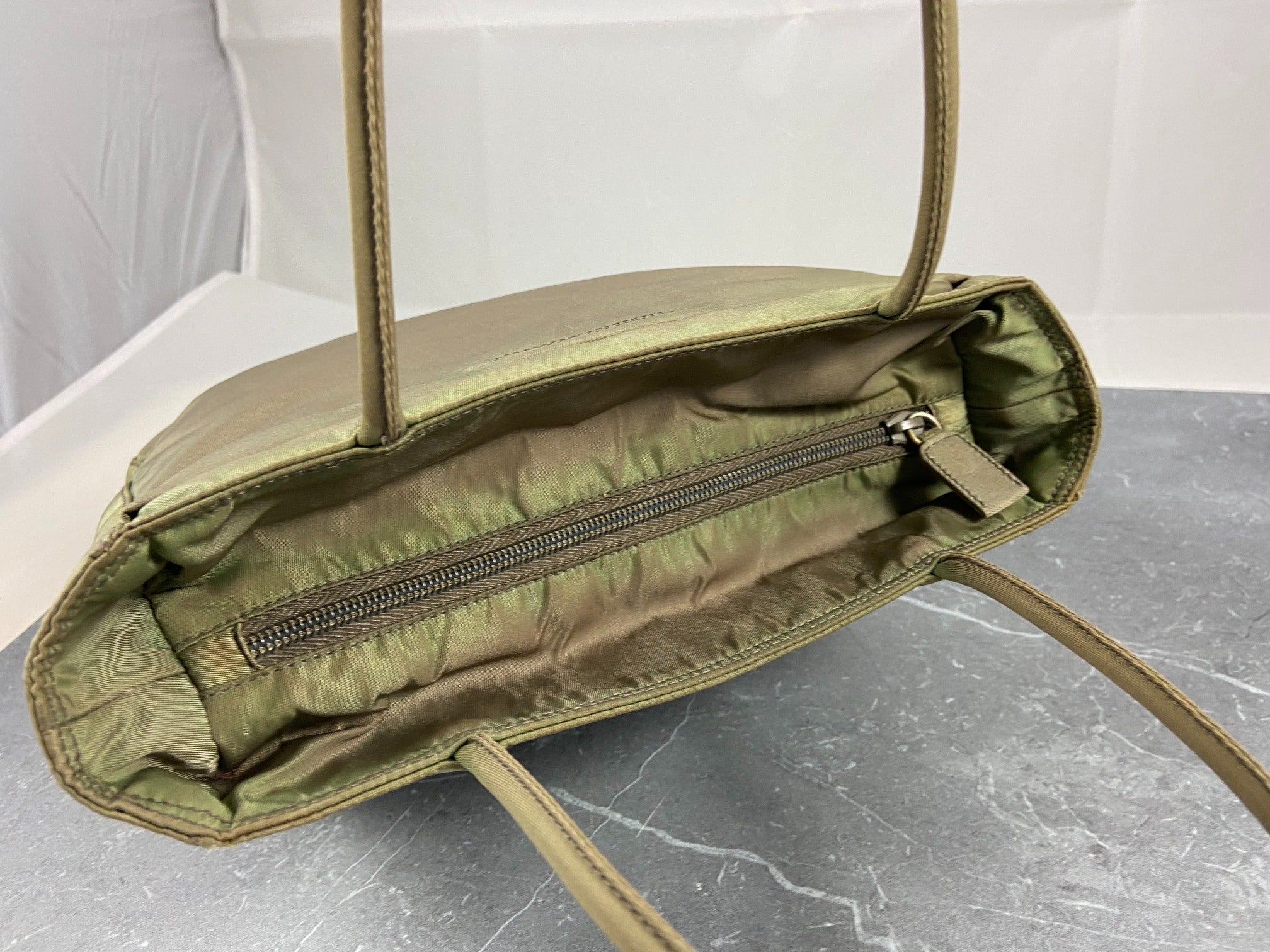 Prada Nylon Hand / Tote Bag Green