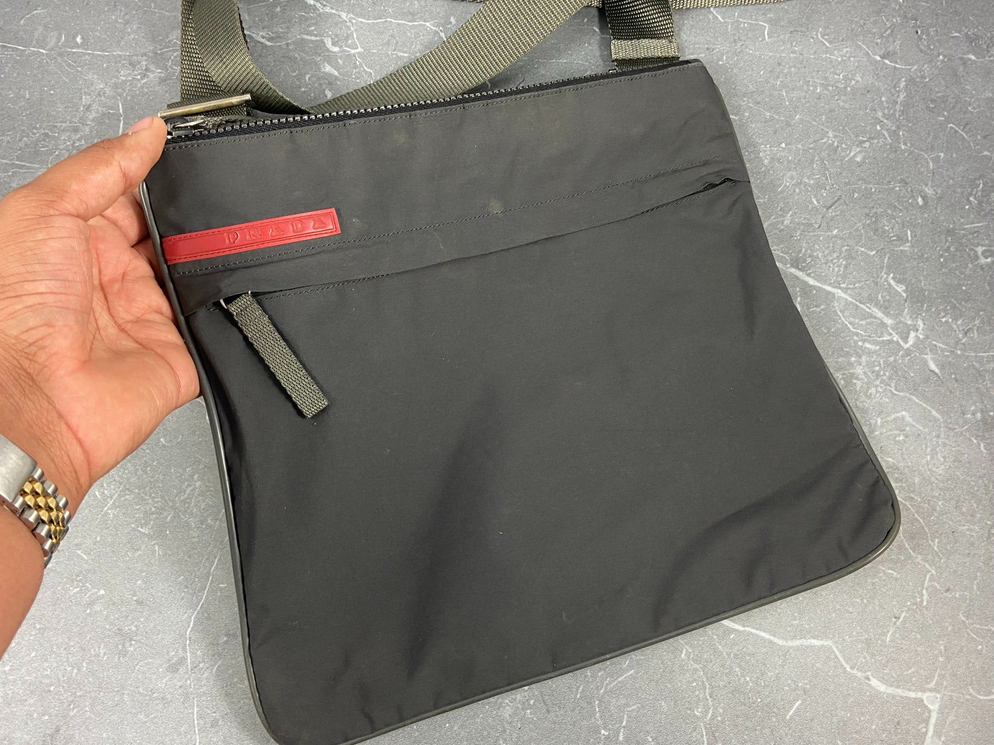 Prada Sport Shoulder / Messenger Bag Grey