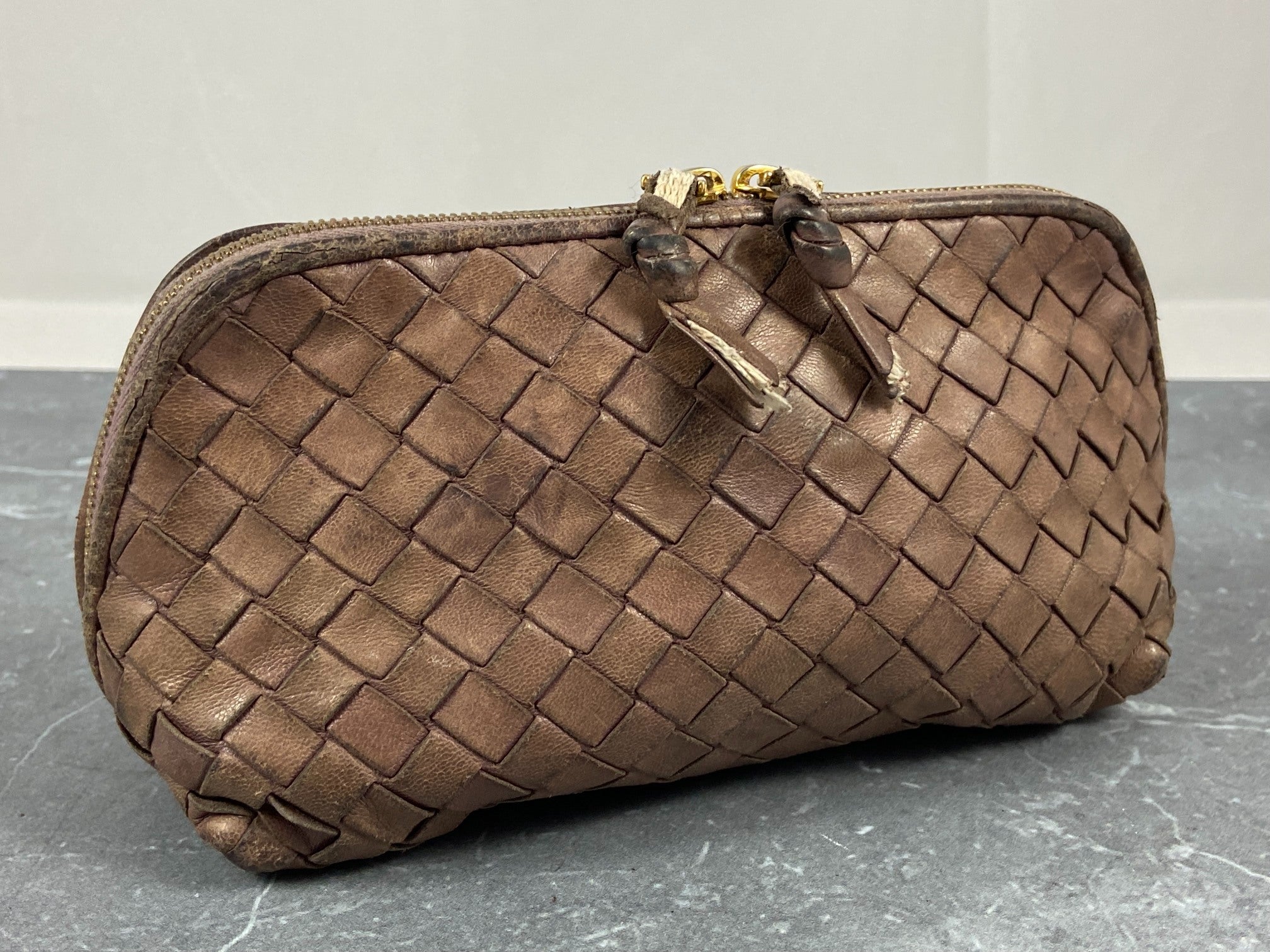 Bottega Veneta Small Leather Pouch Black