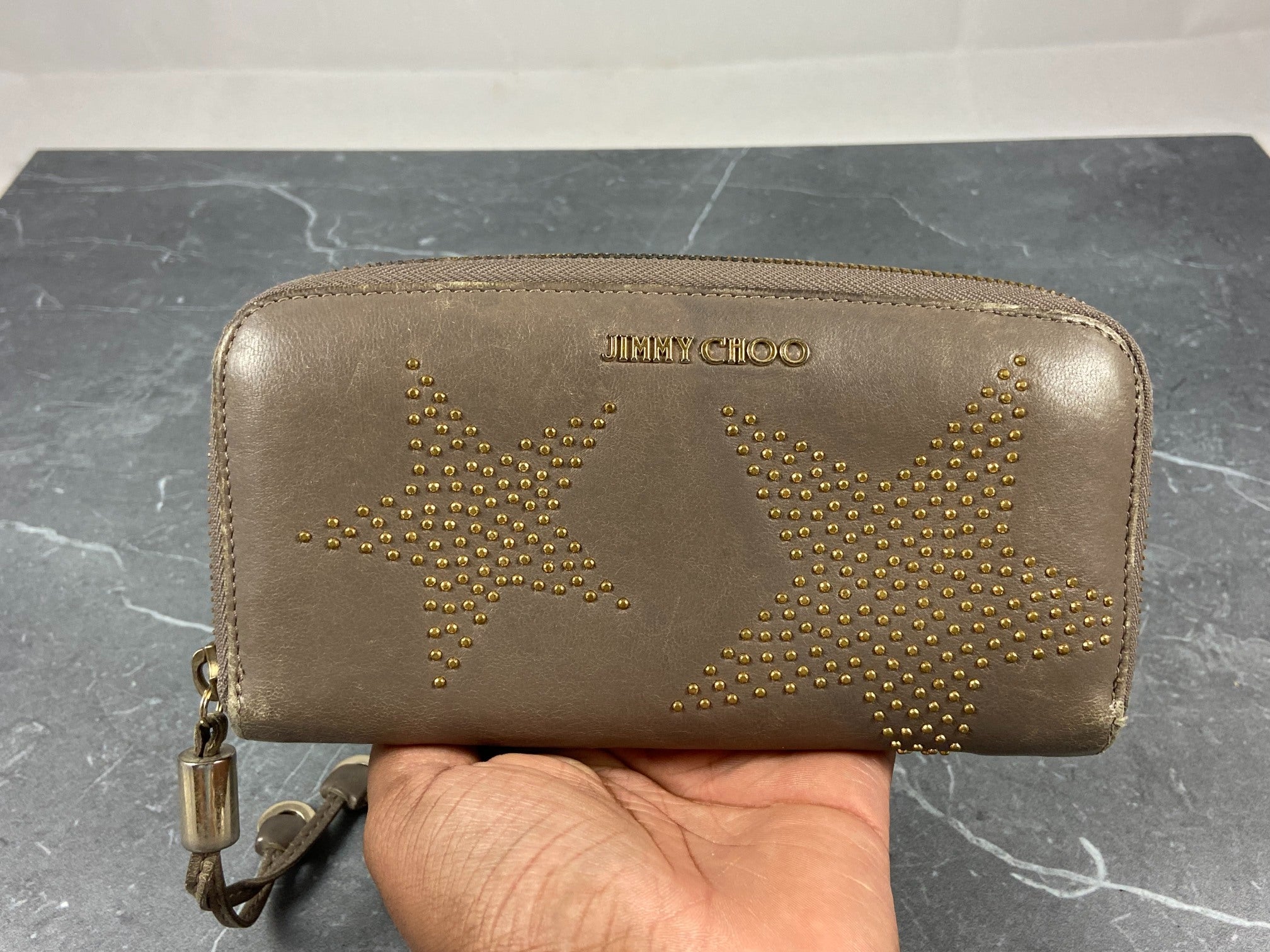 Jimmy Choo Long Zippy Wallet Black