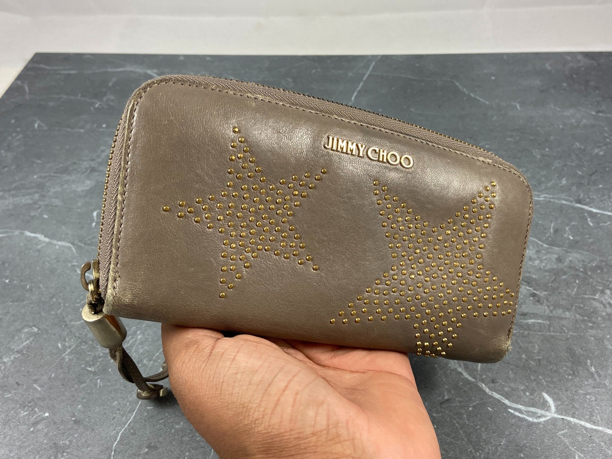 Jimmy Choo Long Zippy Wallet Black