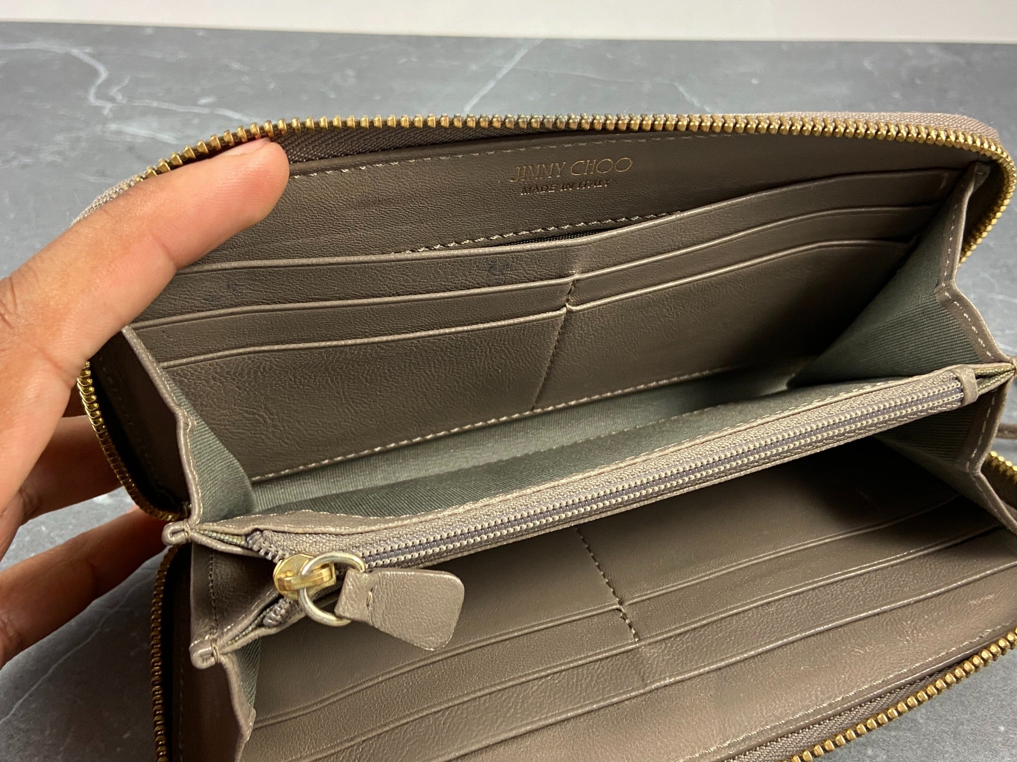 Jimmy Choo Long Zippy Wallet Black