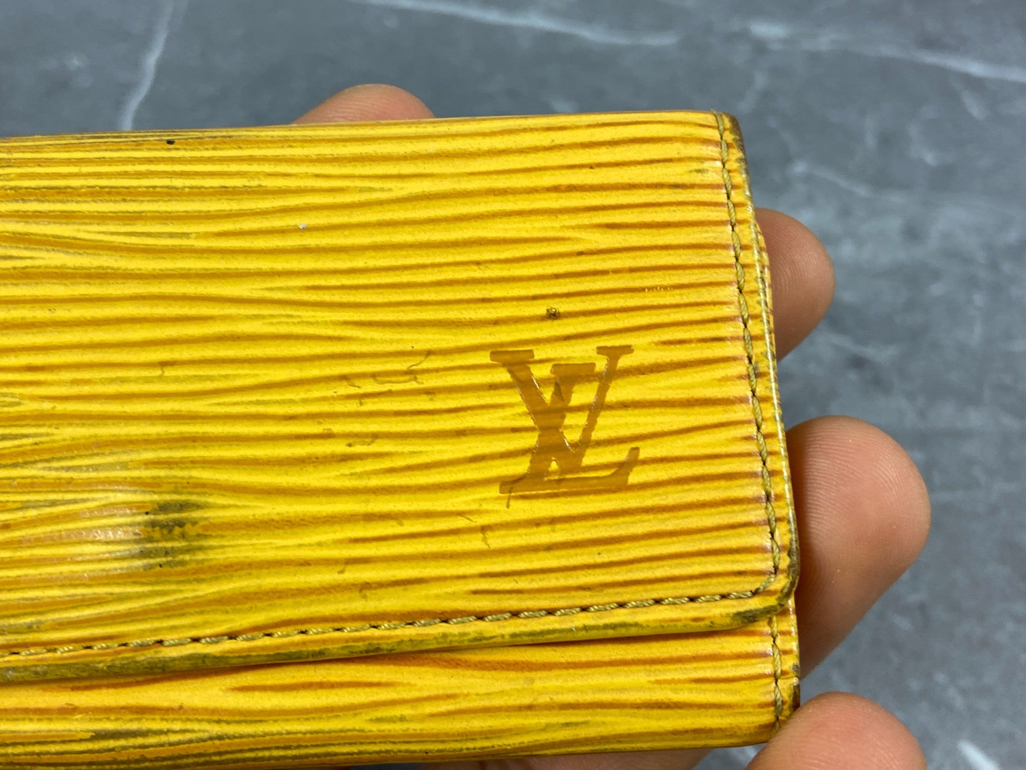 Louis Vuitton 4 Key Holder Yellow Epi Leather