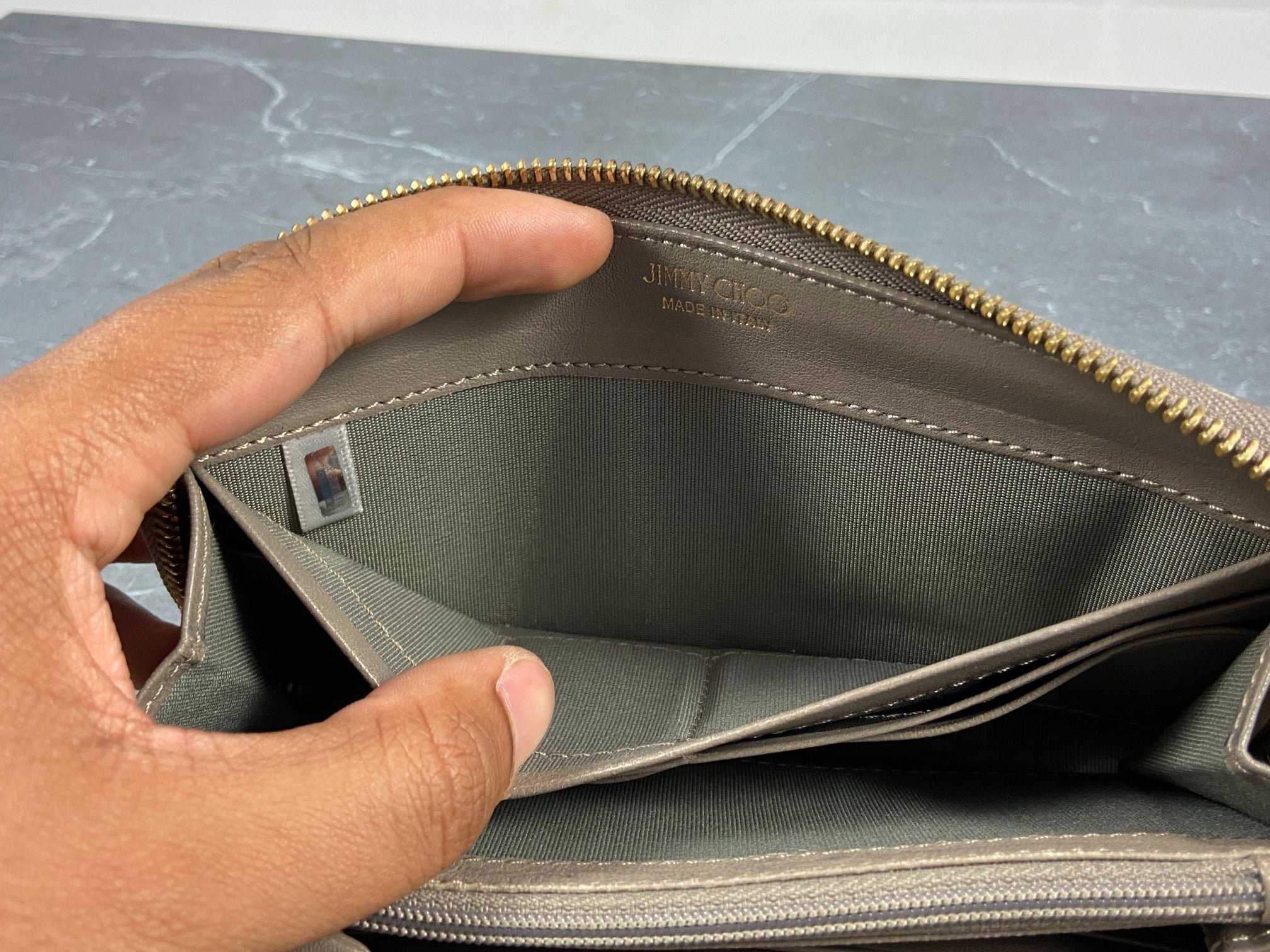 Jimmy Choo Long Zippy Wallet Black