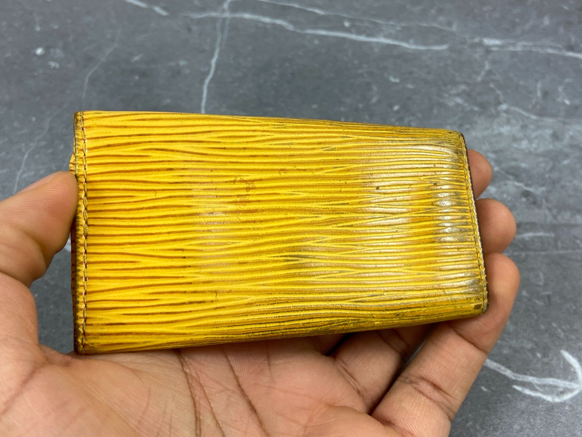 Louis Vuitton 4 Key Holder Yellow Epi Leather