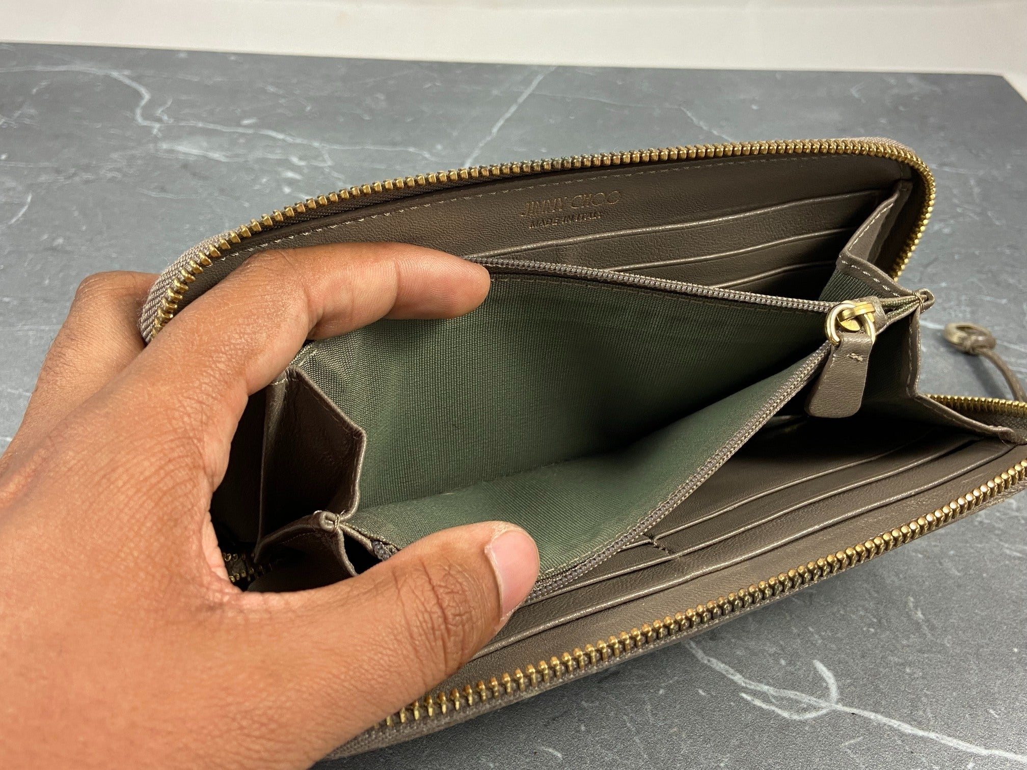 Jimmy Choo Long Zippy Wallet Black