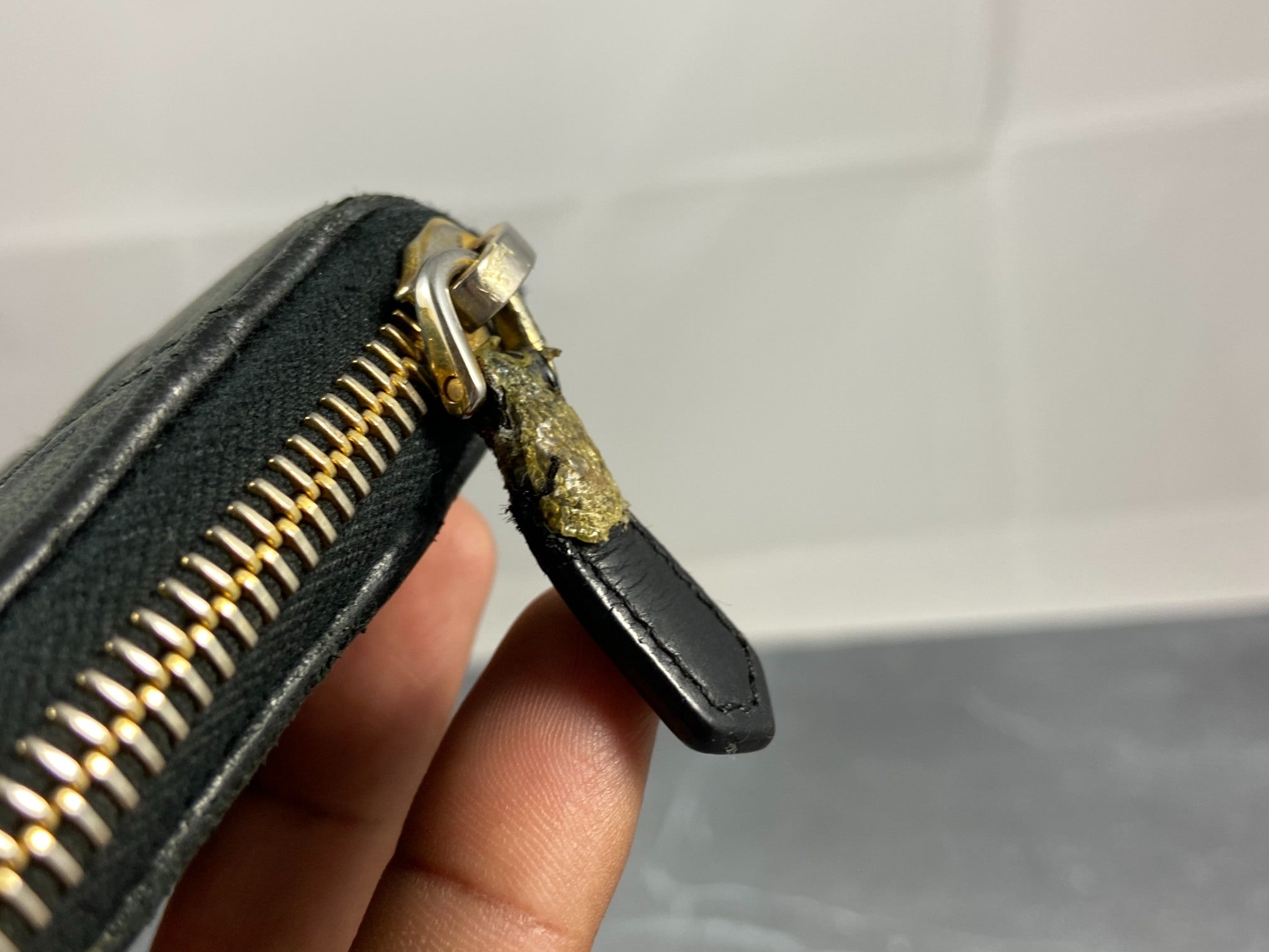 Prada Nappa Gauffre Long Zippy Wallet Black Leather