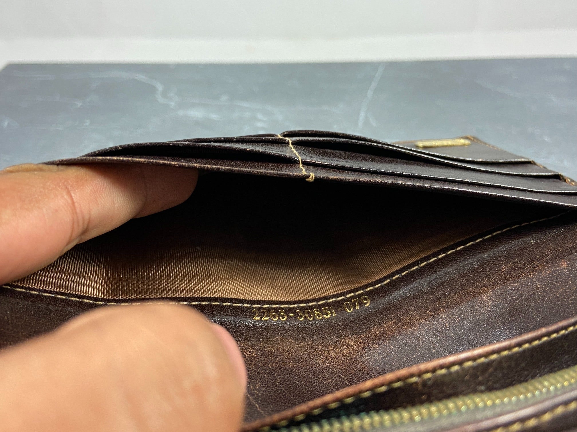 Fendi Zucca Bifold Long Wallet Brown