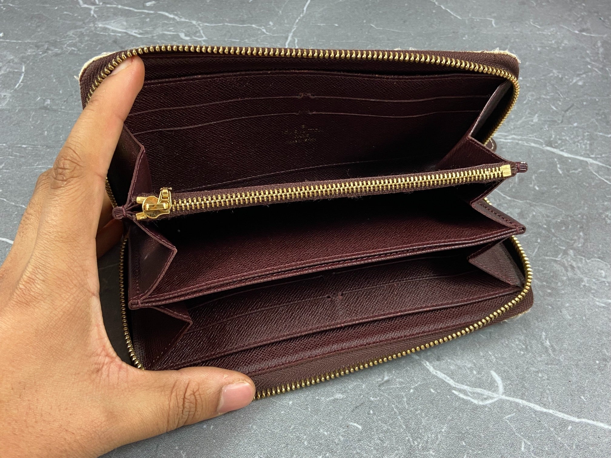 Louis Vuitton Zippy Wallet Beige Mini Lin Monogram