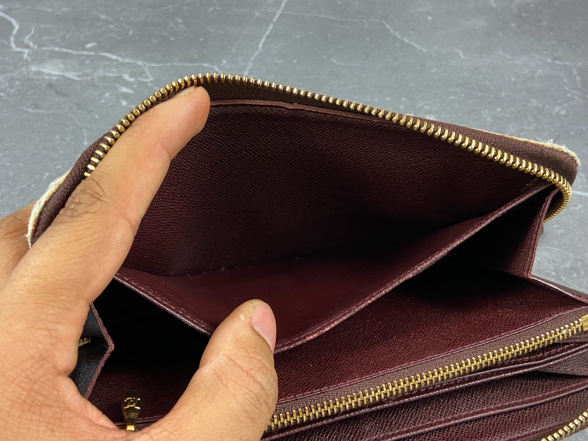 Louis Vuitton Zippy Wallet Beige Mini Lin Monogram