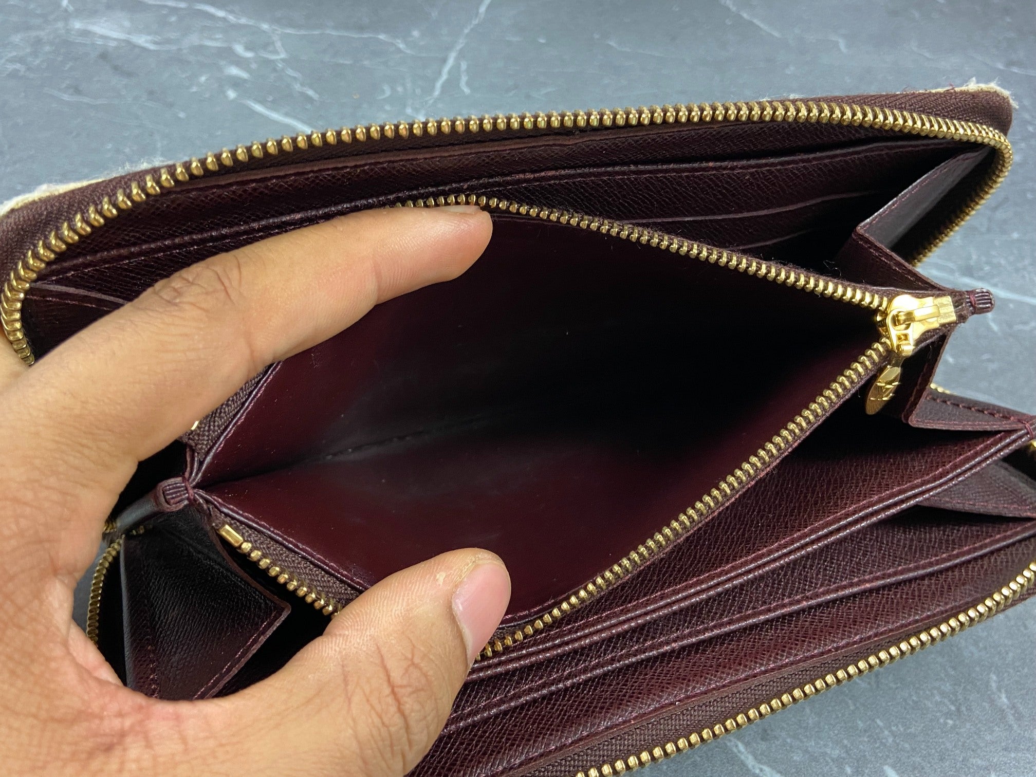 Louis Vuitton Zippy Wallet Beige Mini Lin Monogram