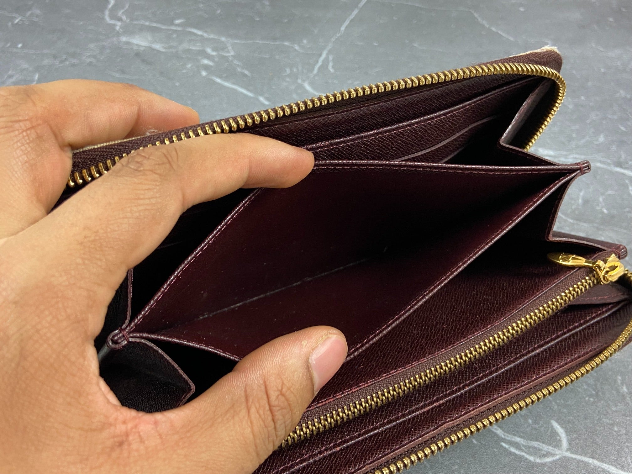 Louis Vuitton Zippy Wallet Beige Mini Lin Monogram