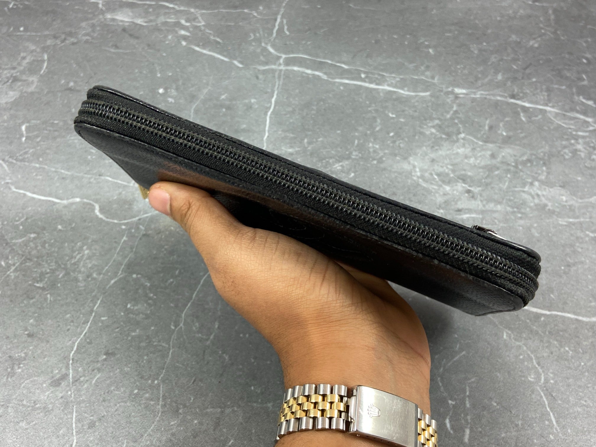 Chanel CC Long Zippy Wallet Black Caviar Leather full set