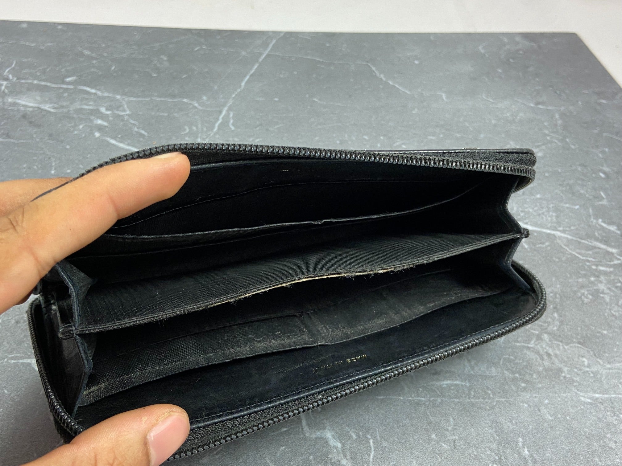 Chanel CC Long Zippy Wallet Black Caviar Leather full set