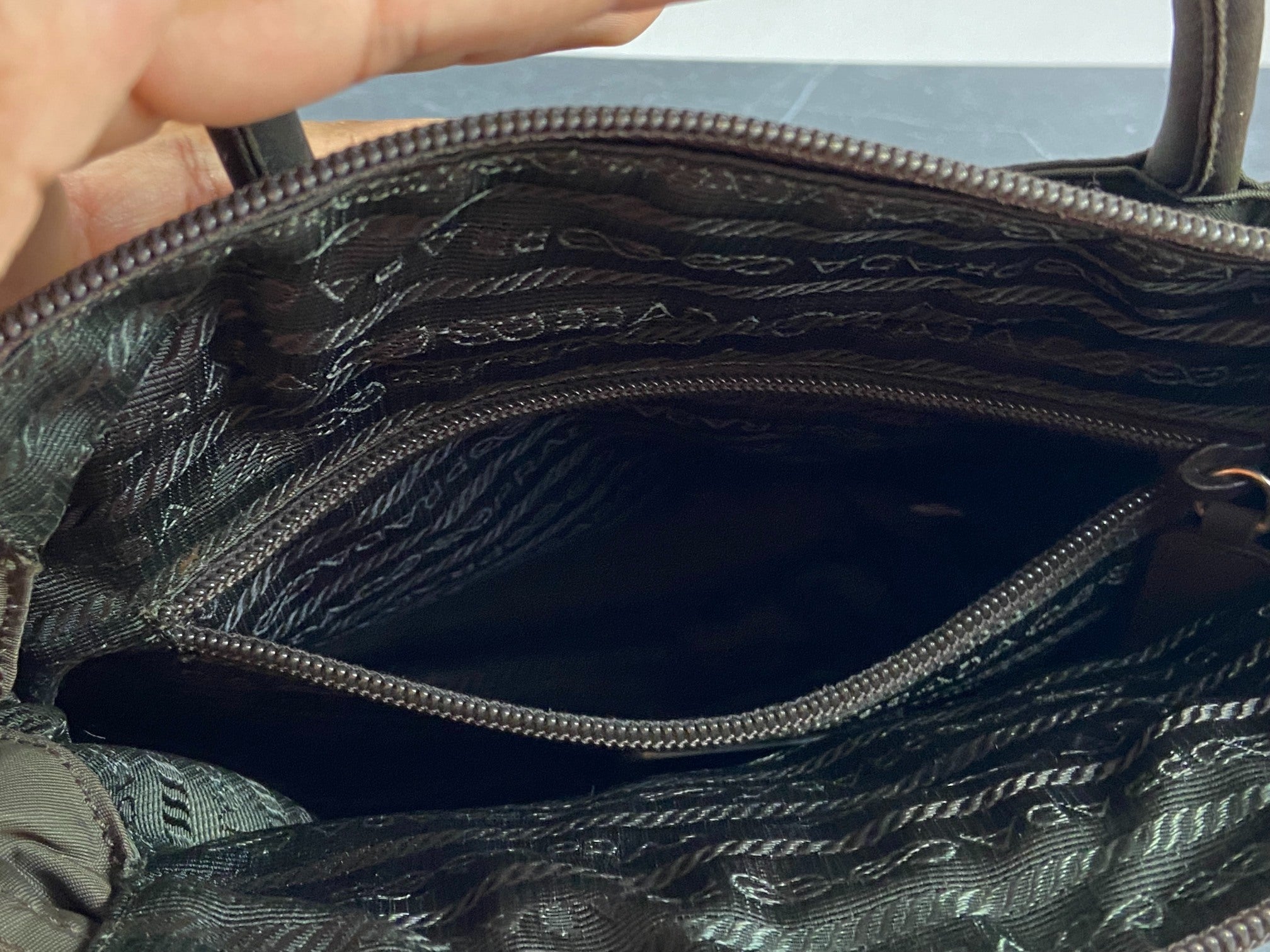 Prada B6245 Tessuto City Hand / Tote Bag Ebano