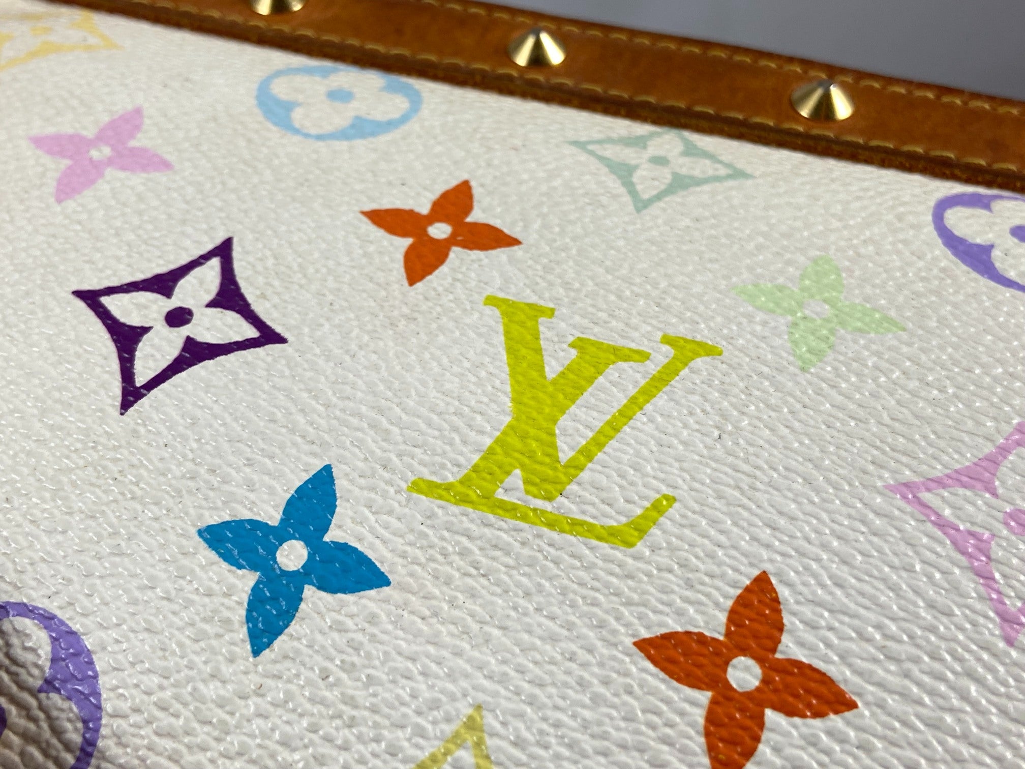 Louis Vuitton Takashi Murakami Multicolor Pochette Accessoires White