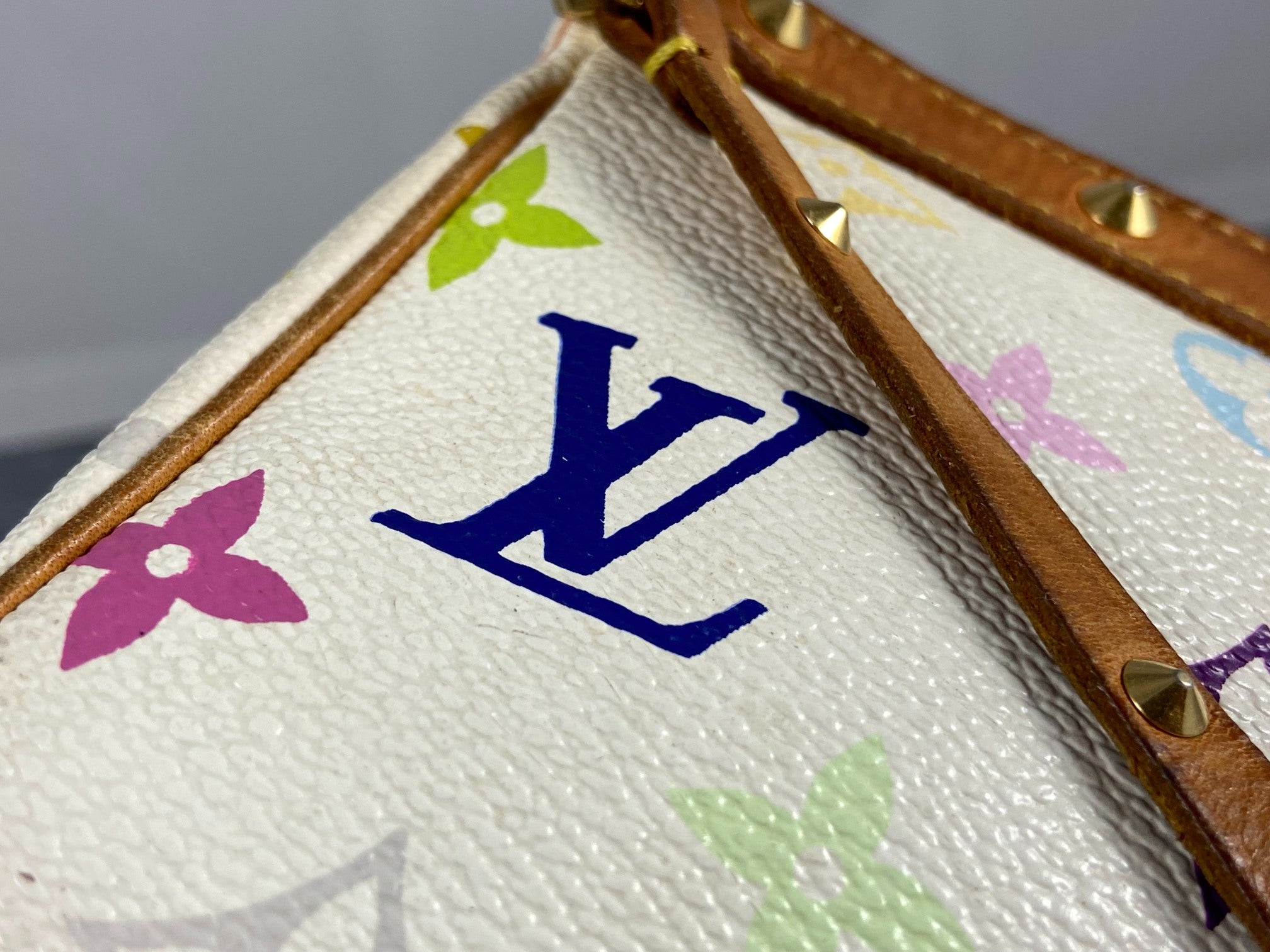 Louis Vuitton Takashi Murakami Multicolor Pochette Accessoires White