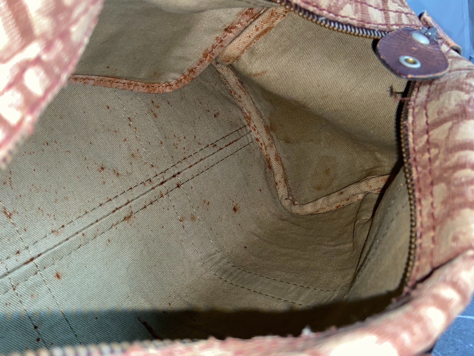 Christian Dior Bowling Bag Brown Trotter Monogram