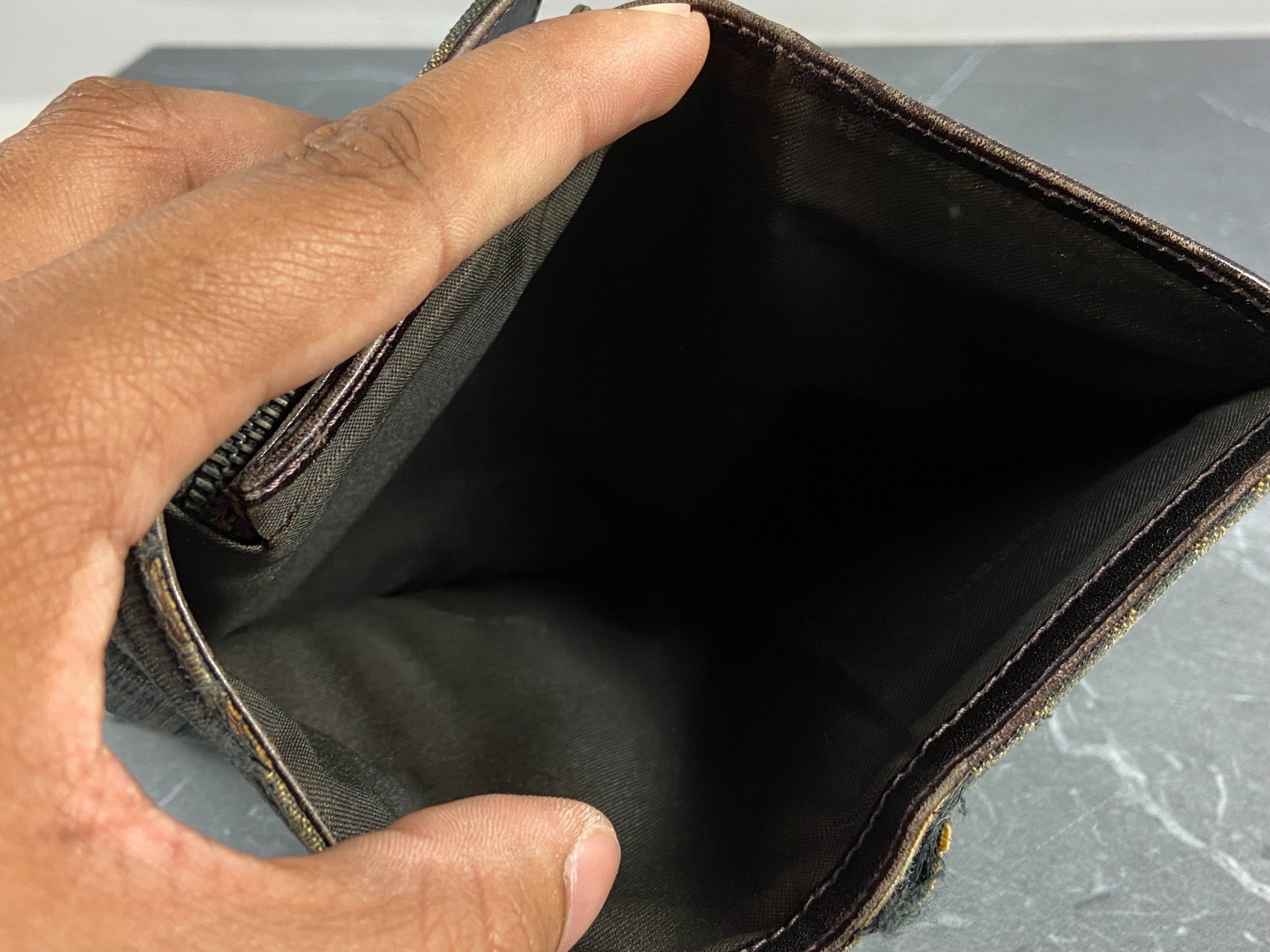 Fendi Zucca Bifold Long Wallet Brown Monogram