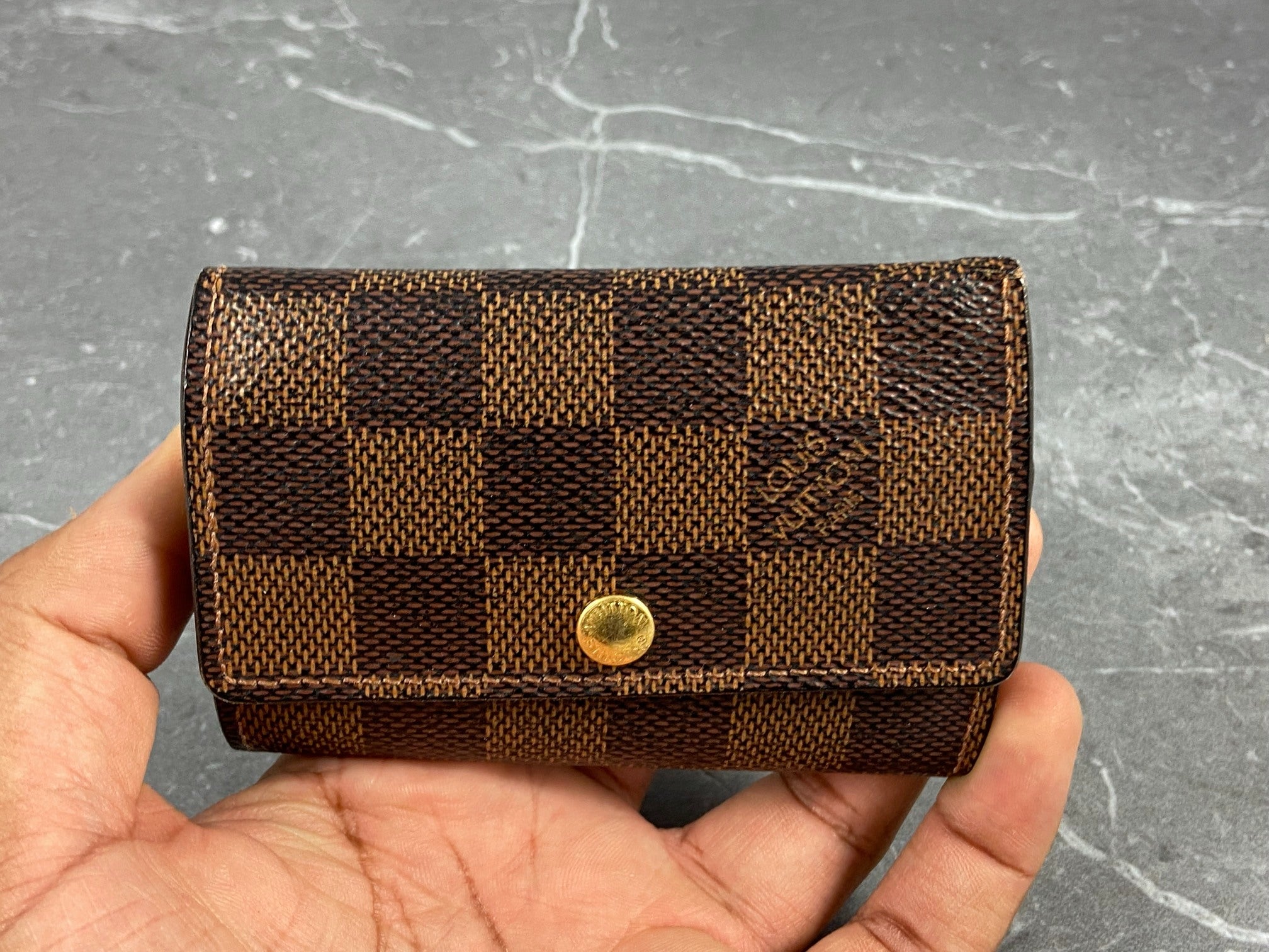 Louis Vuitton 6 Key Holder Damier Ebene Canvas