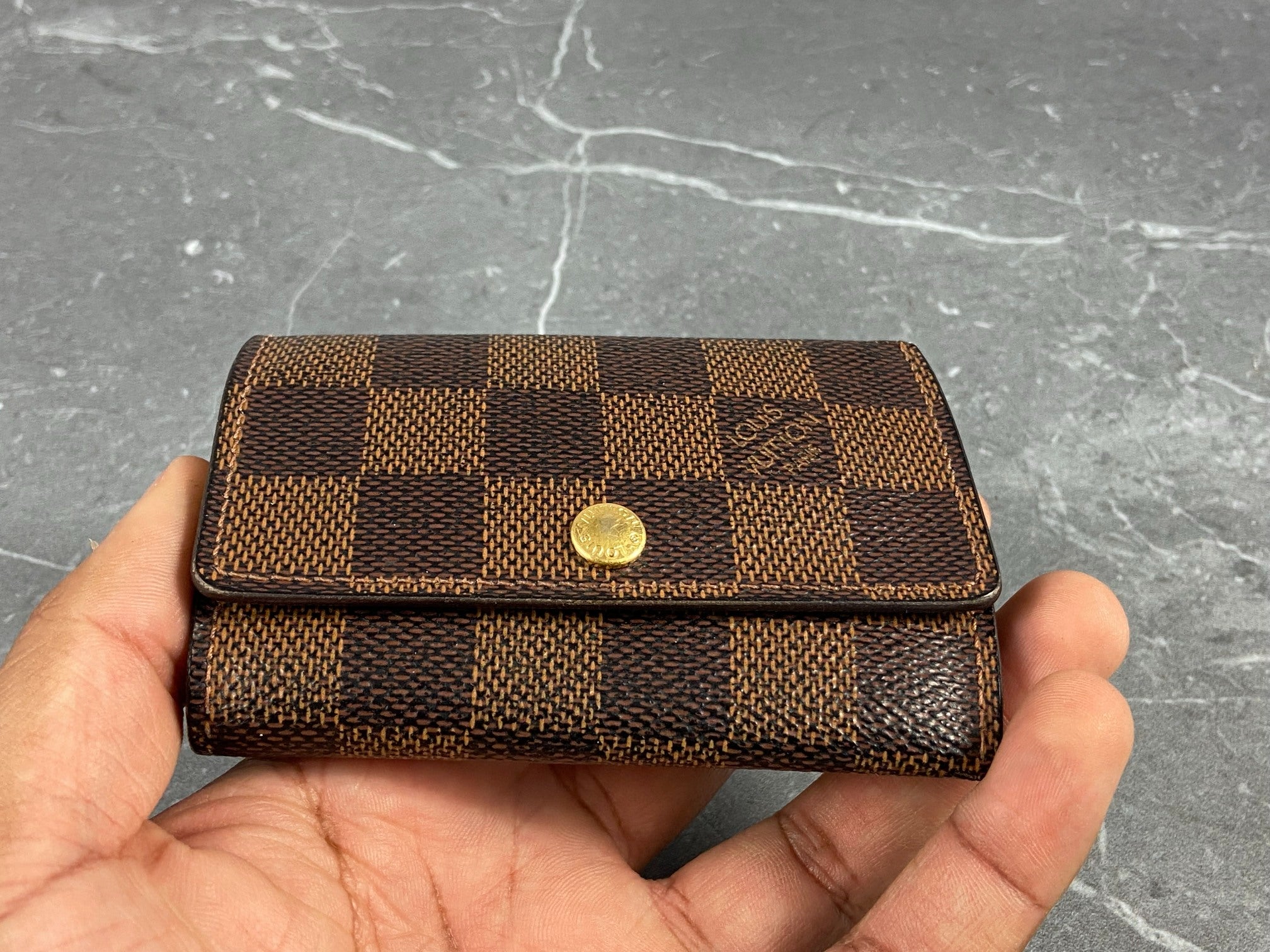 Louis Vuitton 6 Key Holder Damier Ebene Canvas