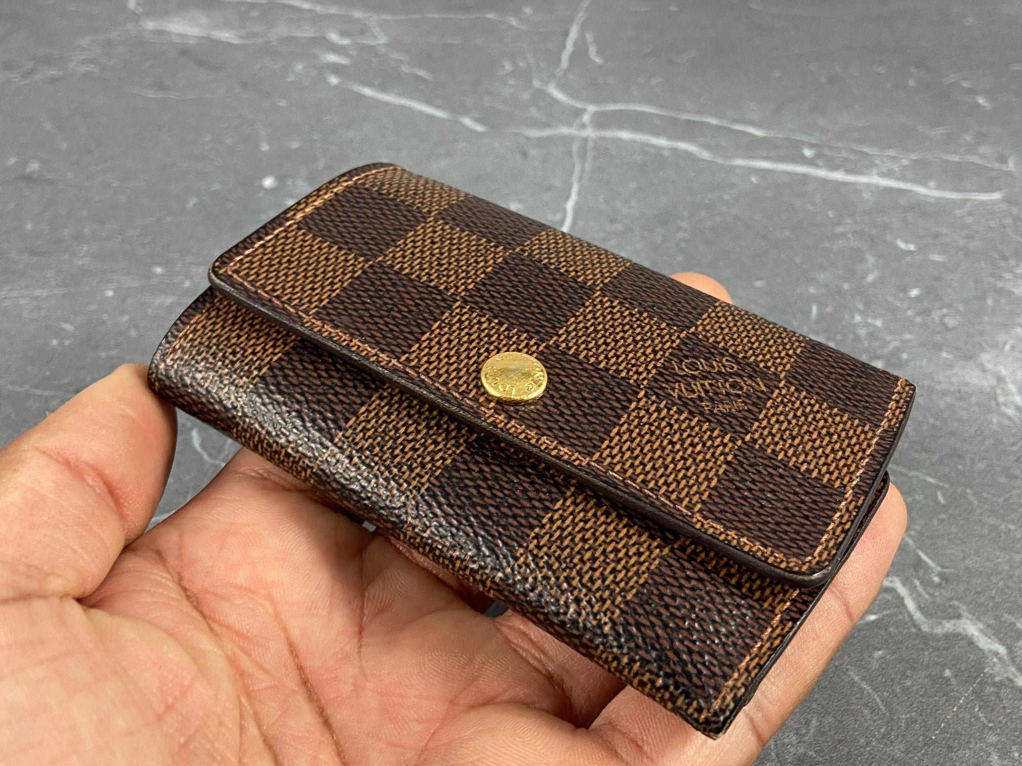 Louis Vuitton 6 Key Holder Damier Ebene Canvas