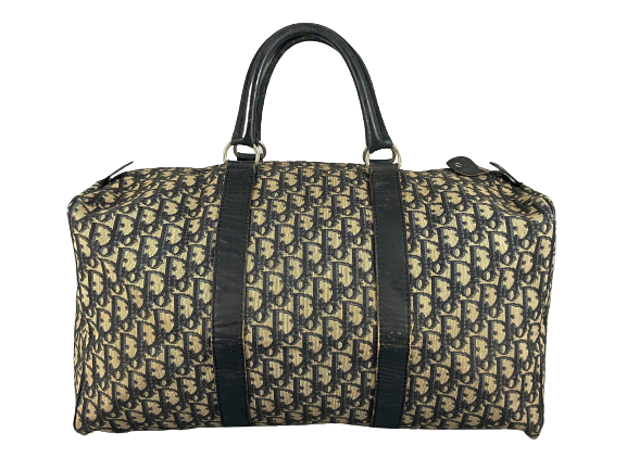 Christian Dior Boston / Duffle Bag Blue Trotter Monogram Size 45