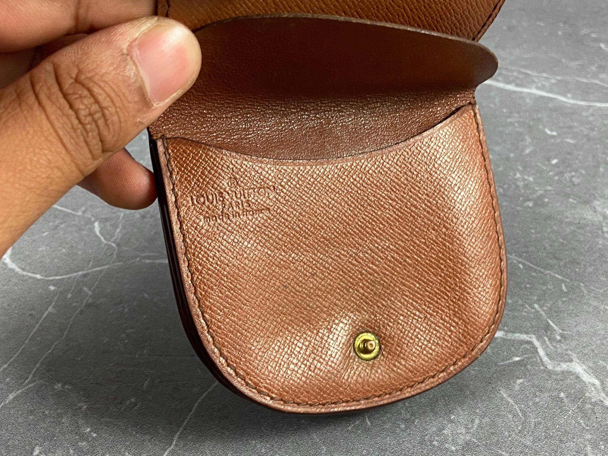 Louis Vuitton Coin Wallet Gousset Monogram Canvas