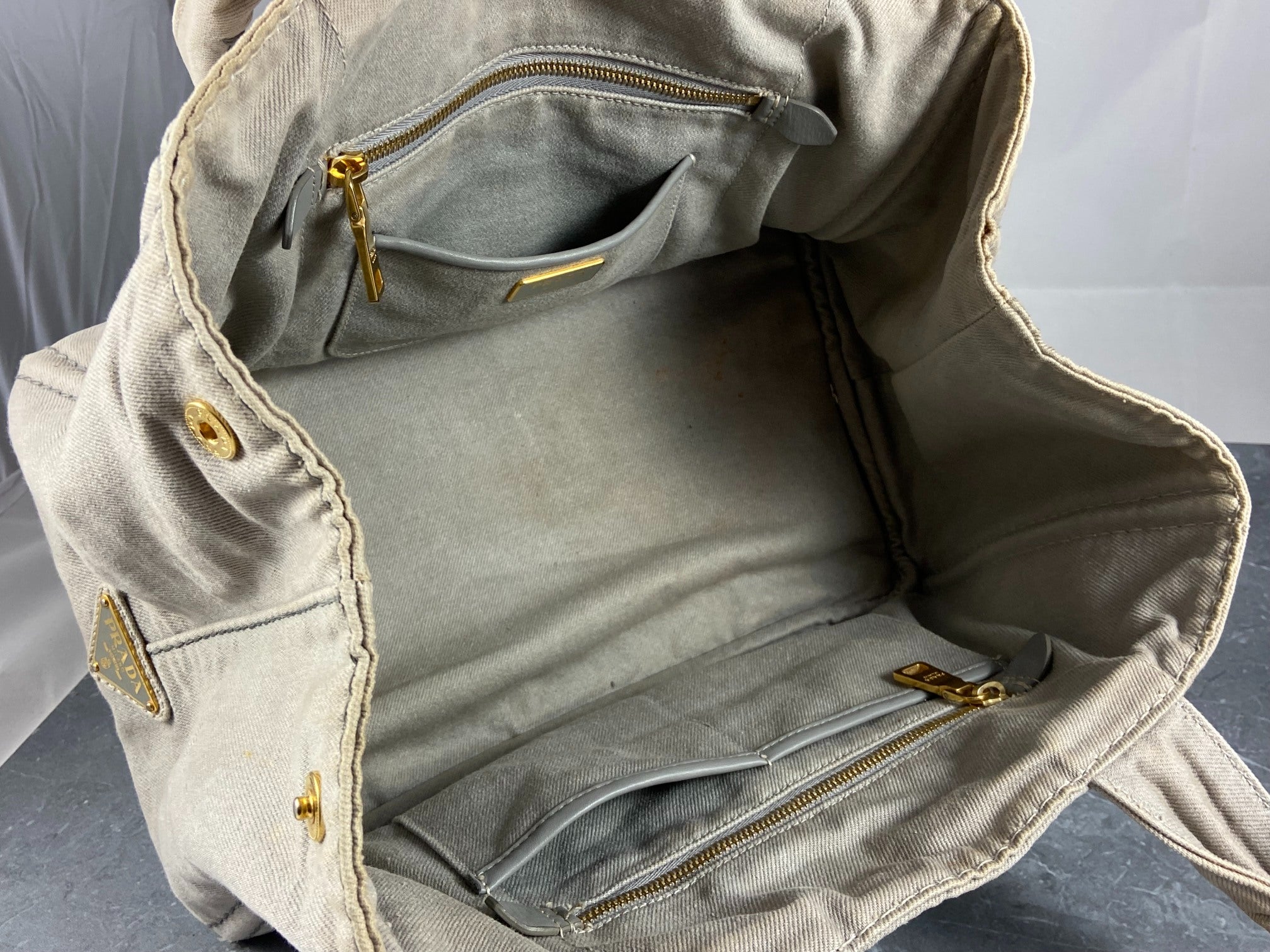 Prada Canapa Tote Bag Black