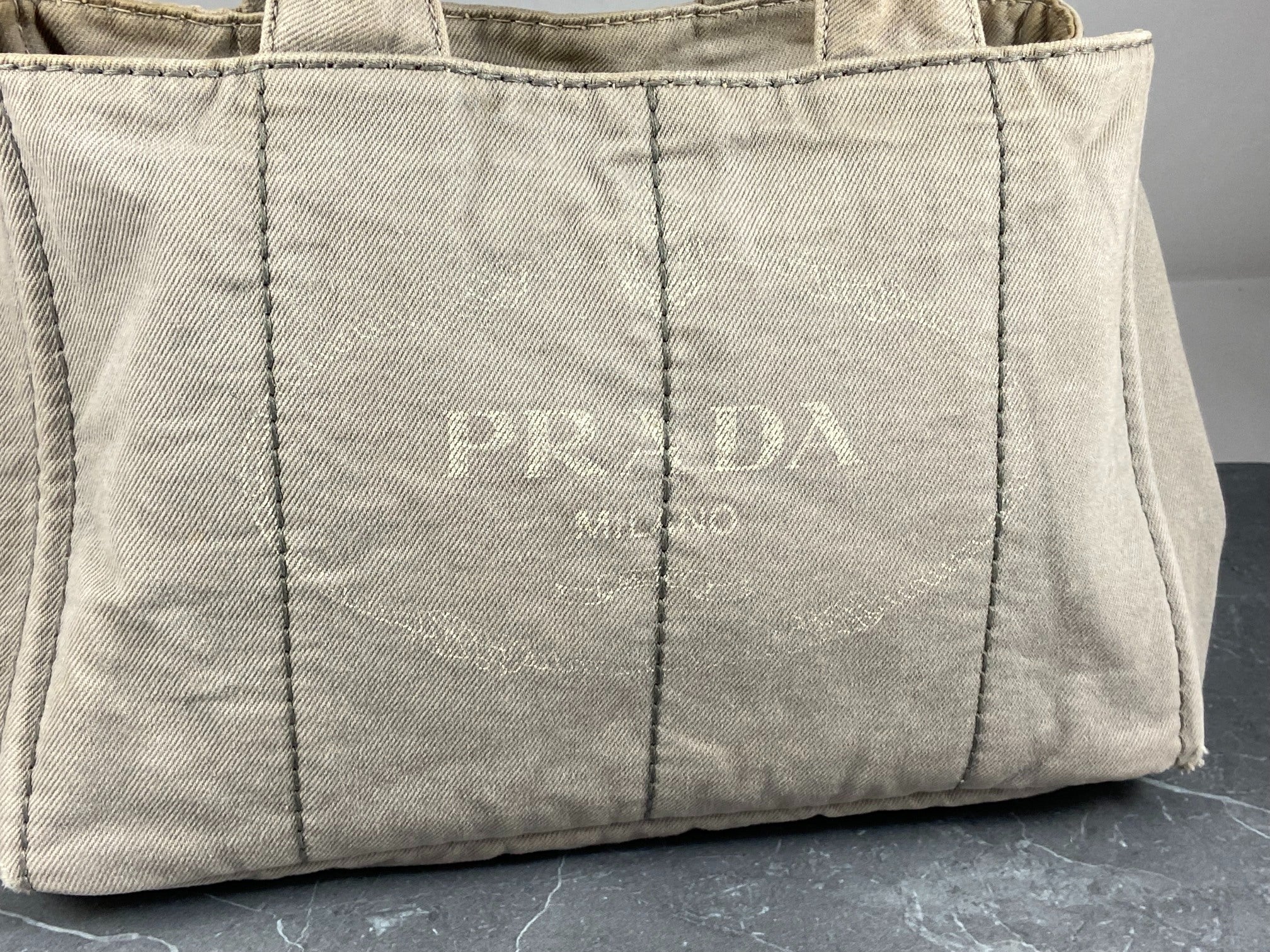 Prada Canapa Tote Bag Black