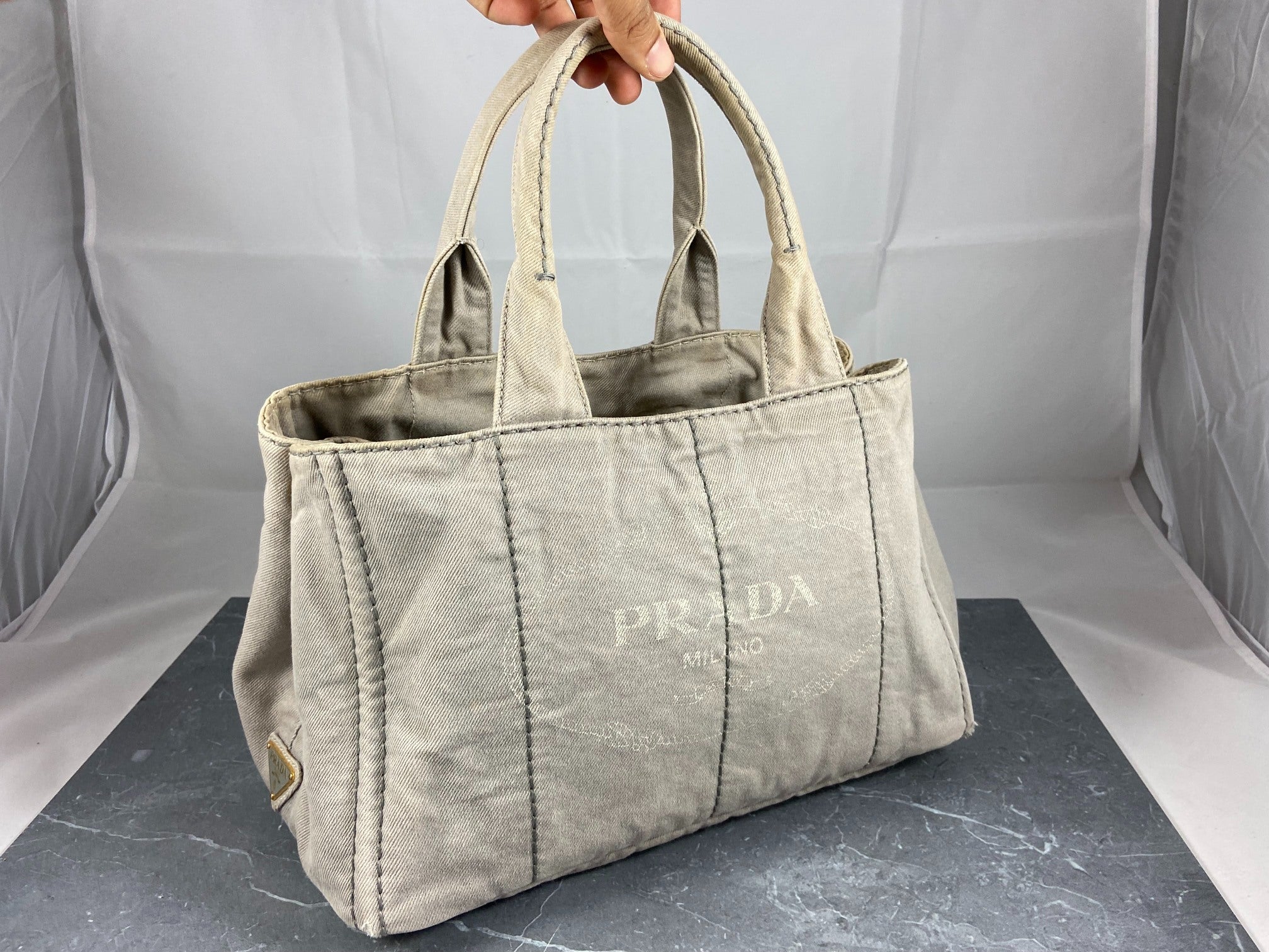 Prada Canapa Tote Bag Black