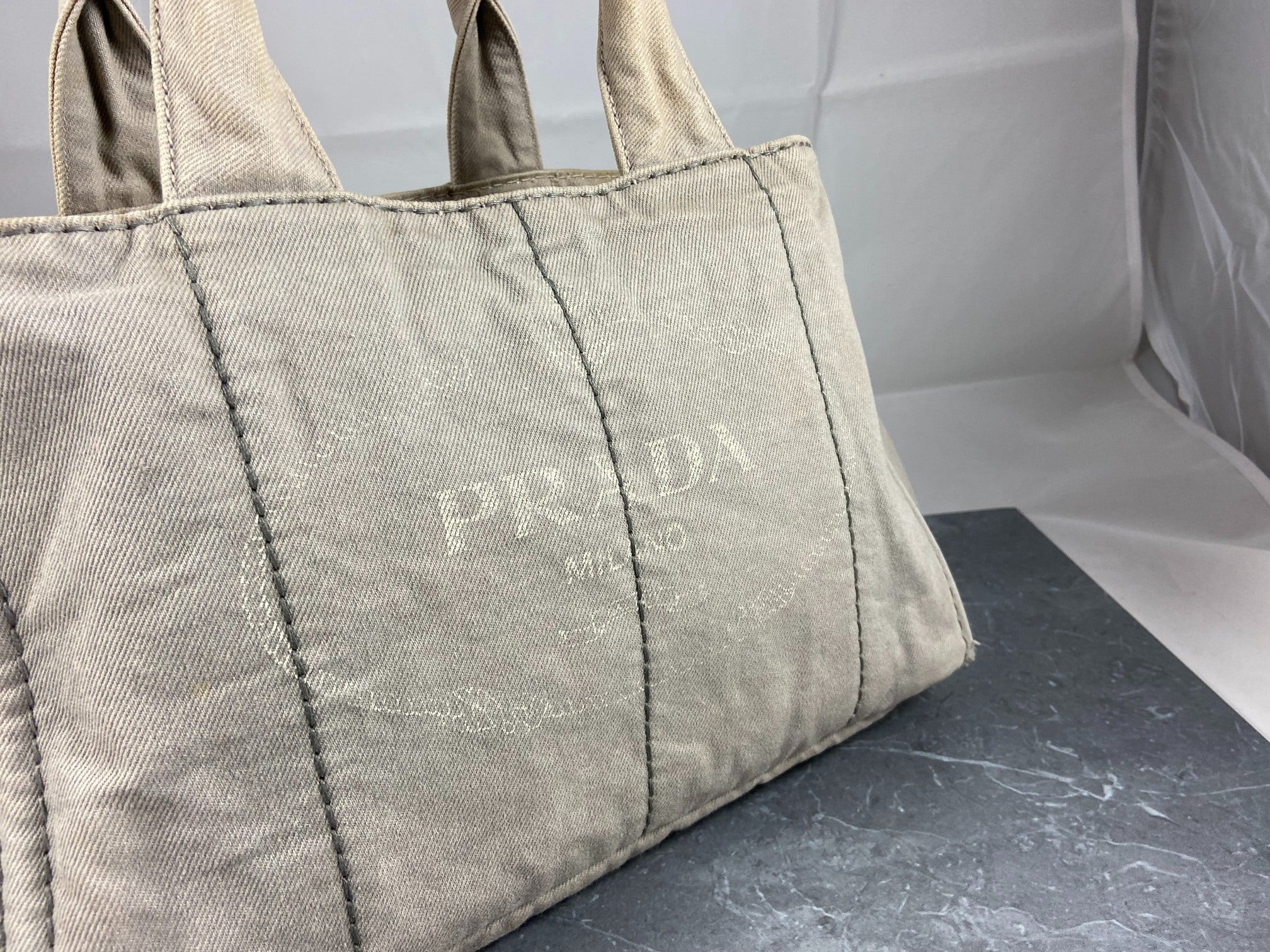 Prada Canapa Tote Bag Black