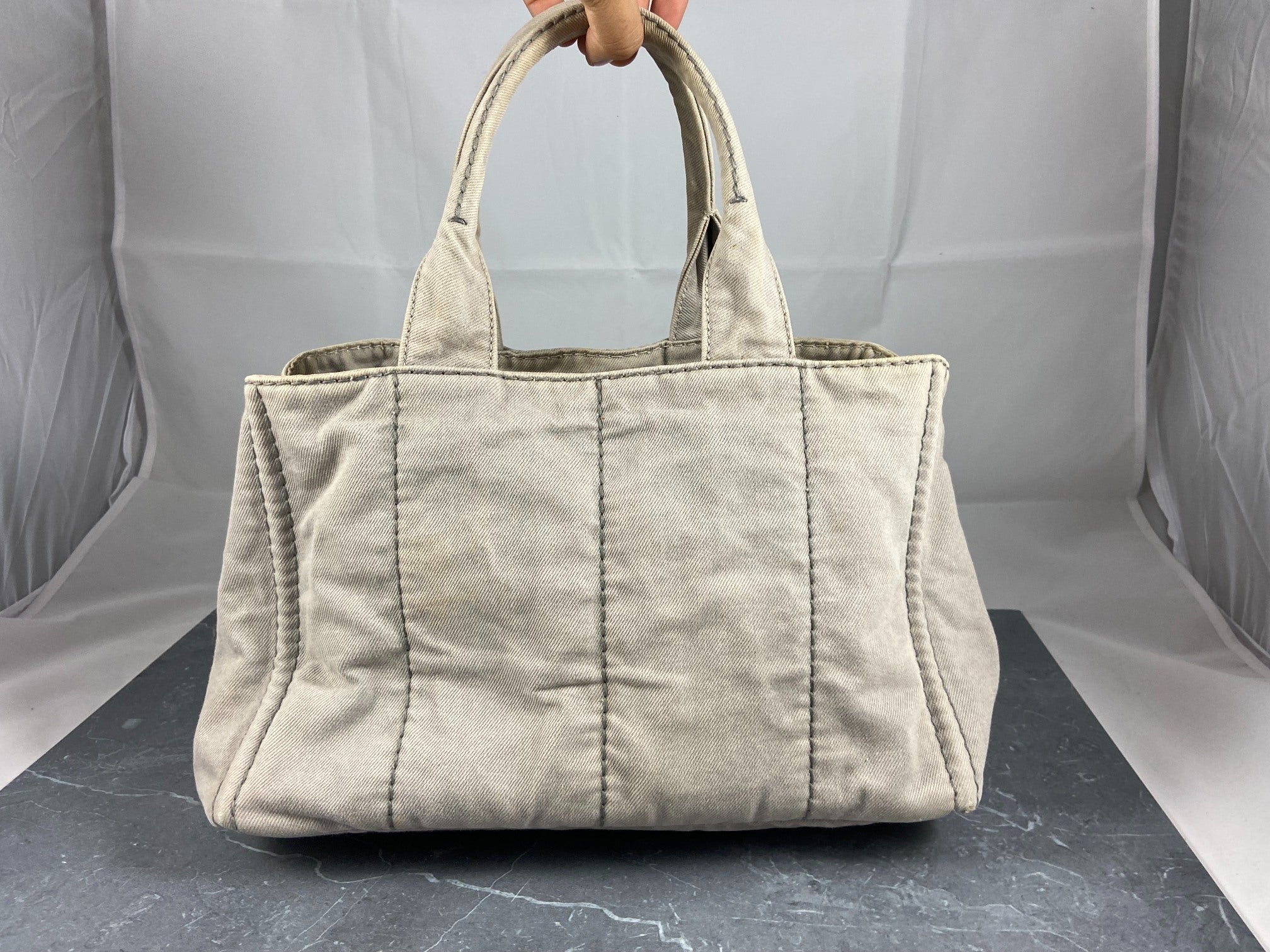 Prada Canapa Tote Bag Black