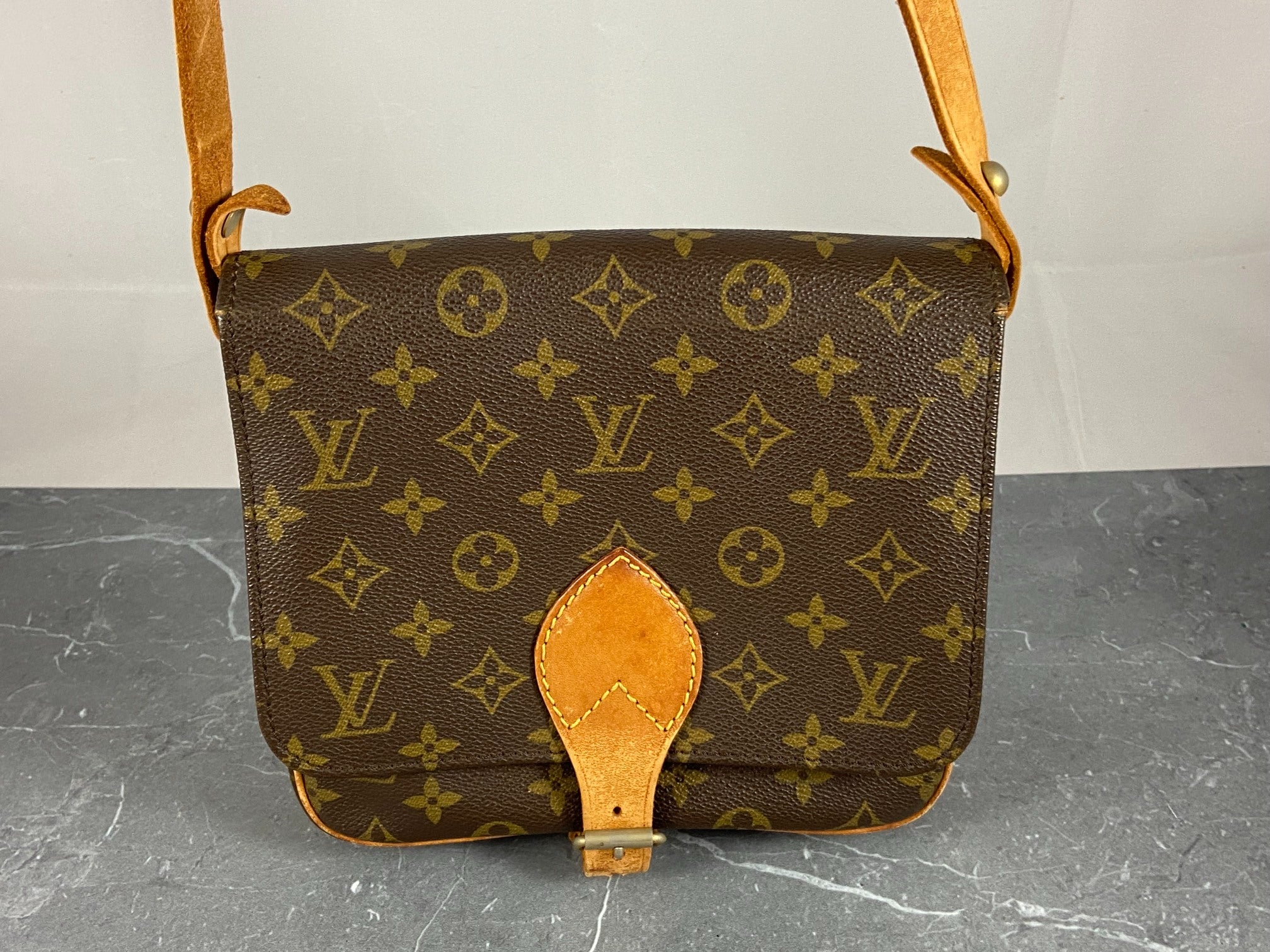 Louis Vuitton Cartouchiere MM Shoulder Bag Monogram Canvas