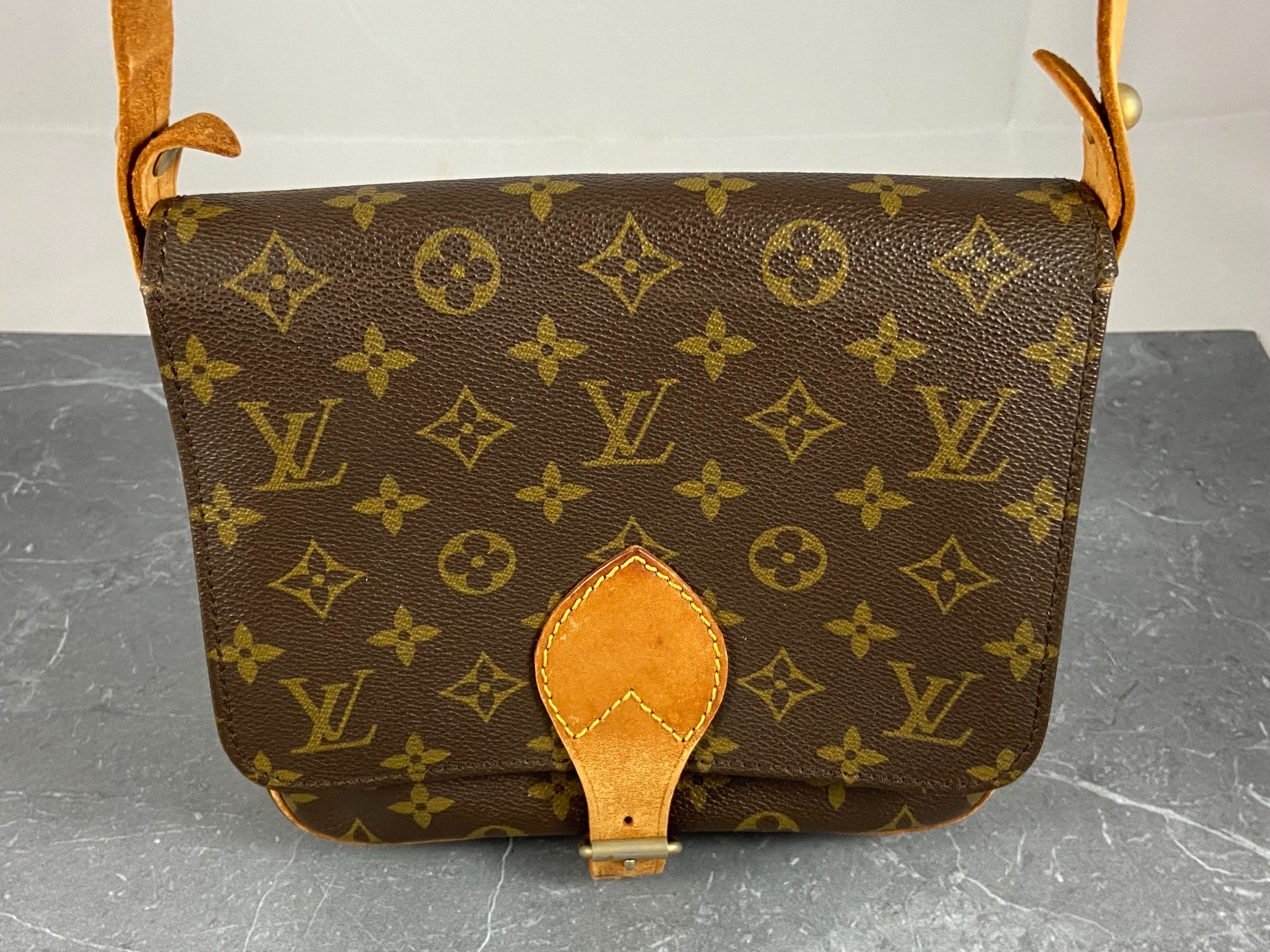 Louis Vuitton Cartouchière MM Shoulder Bag Monogram Canvas