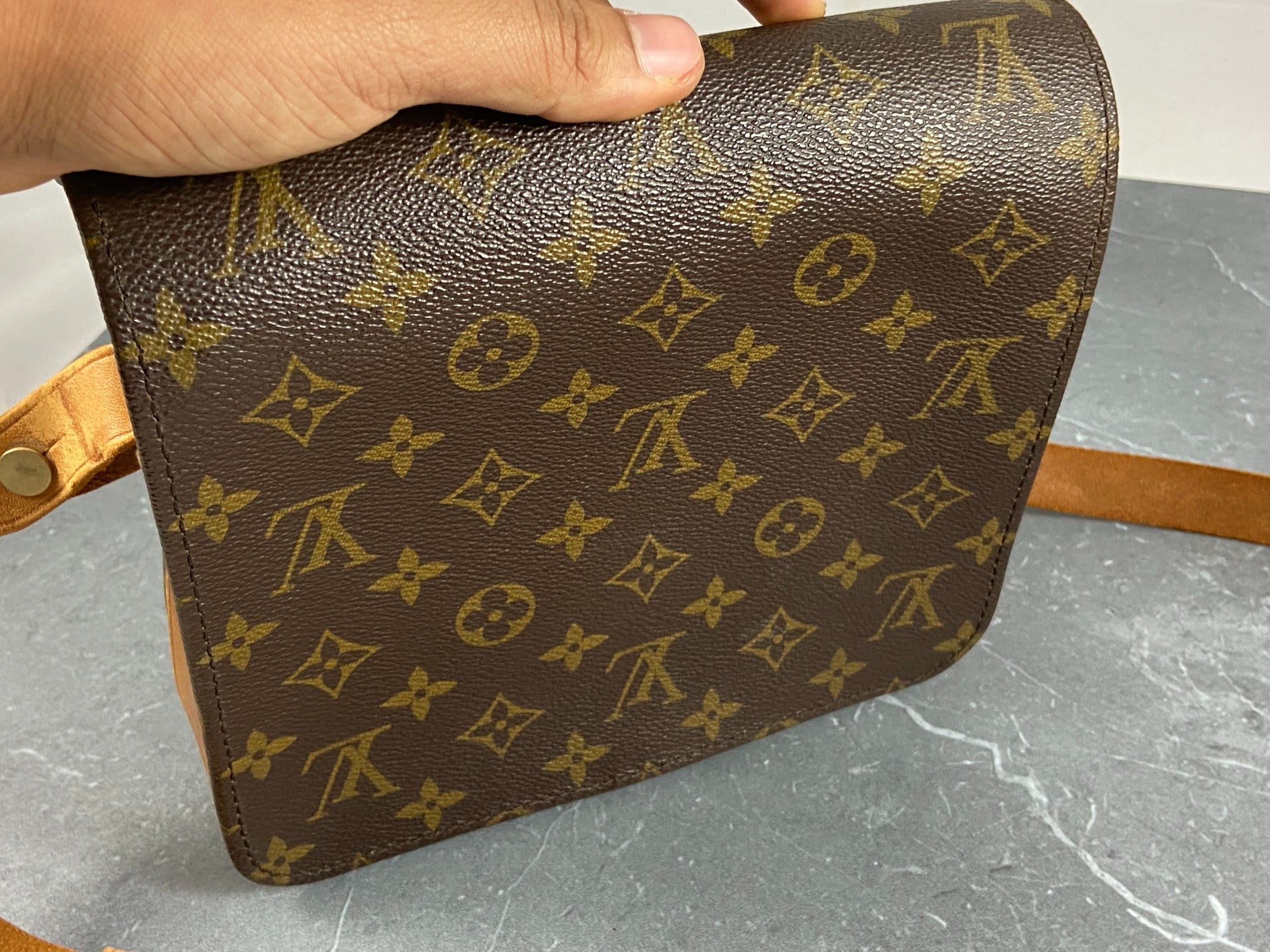 Louis Vuitton Cartouchière MM Shoulder Bag Monogram Canvas