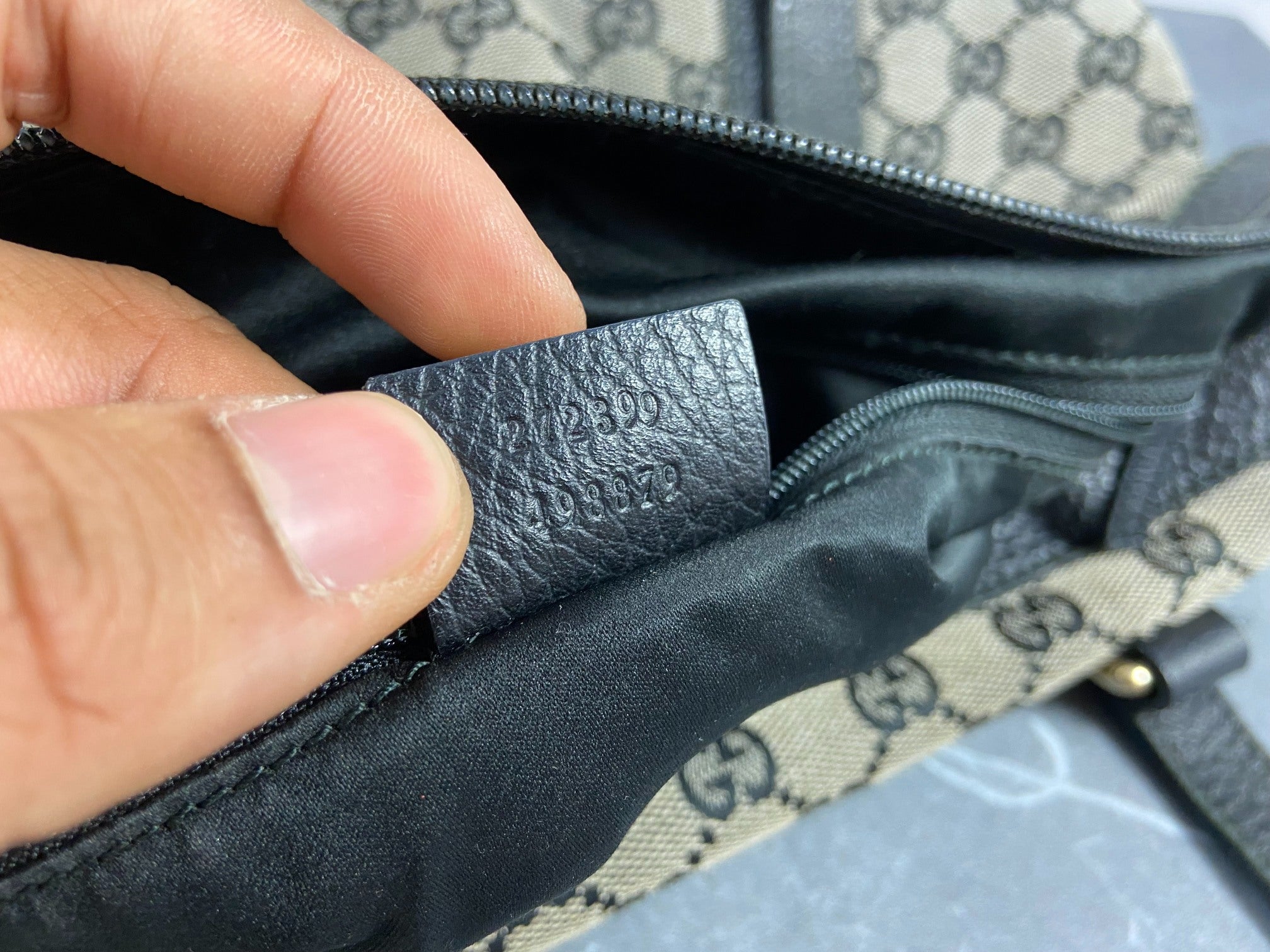 Gucci Abbey Hand / Shopper Bag Grey GG Monogram