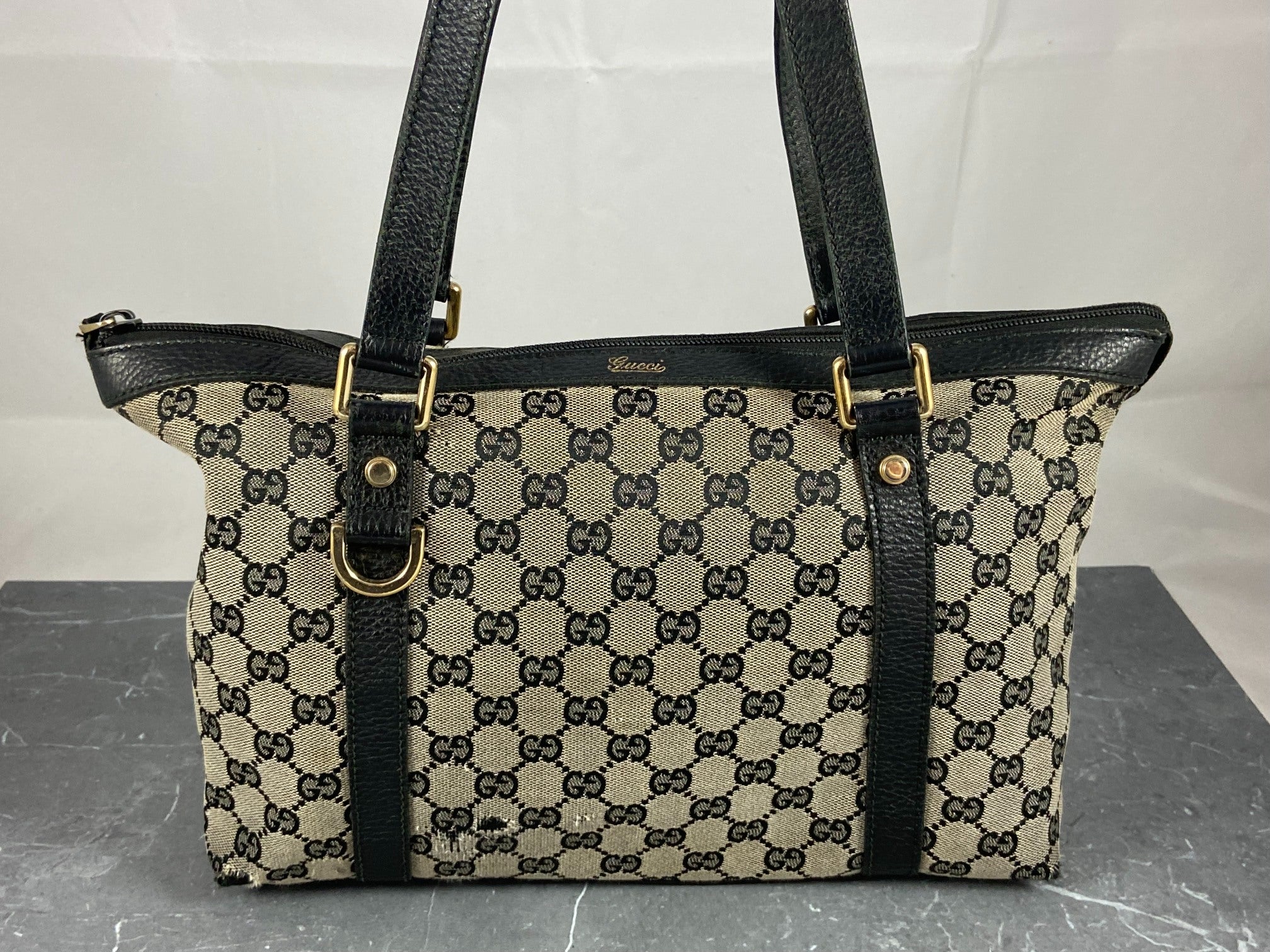 Gucci Abbey Hand / Shopper Bag Grey GG Monogram