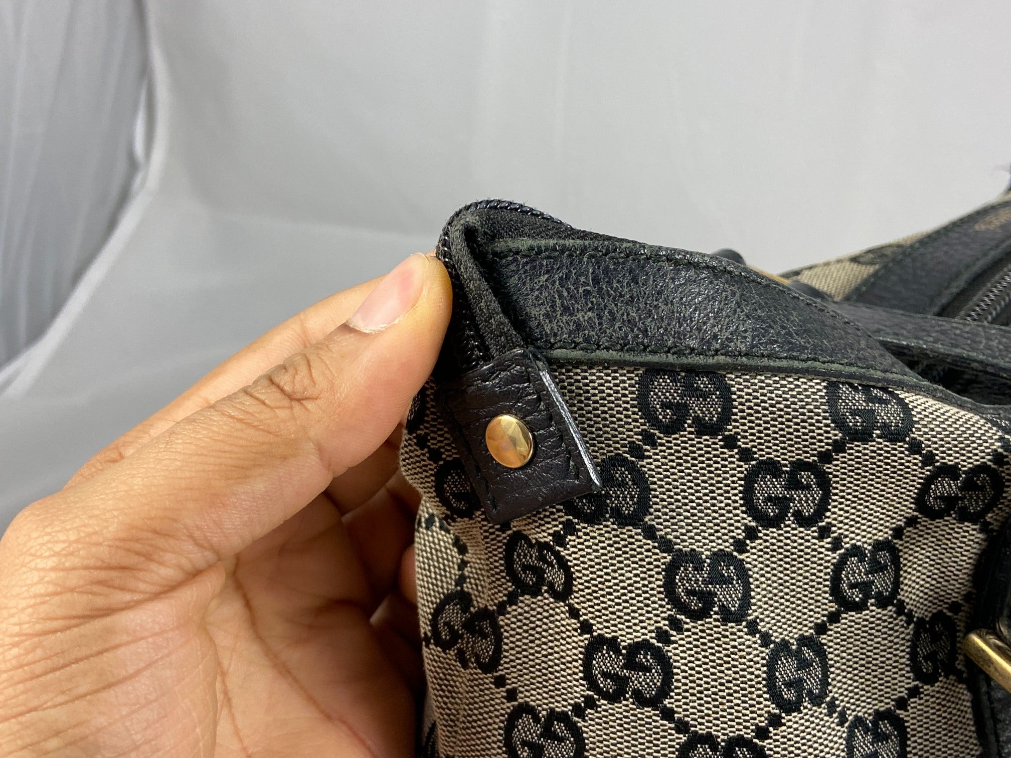 Gucci Abbey Hand / Shopper Bag Grey GG Monogram
