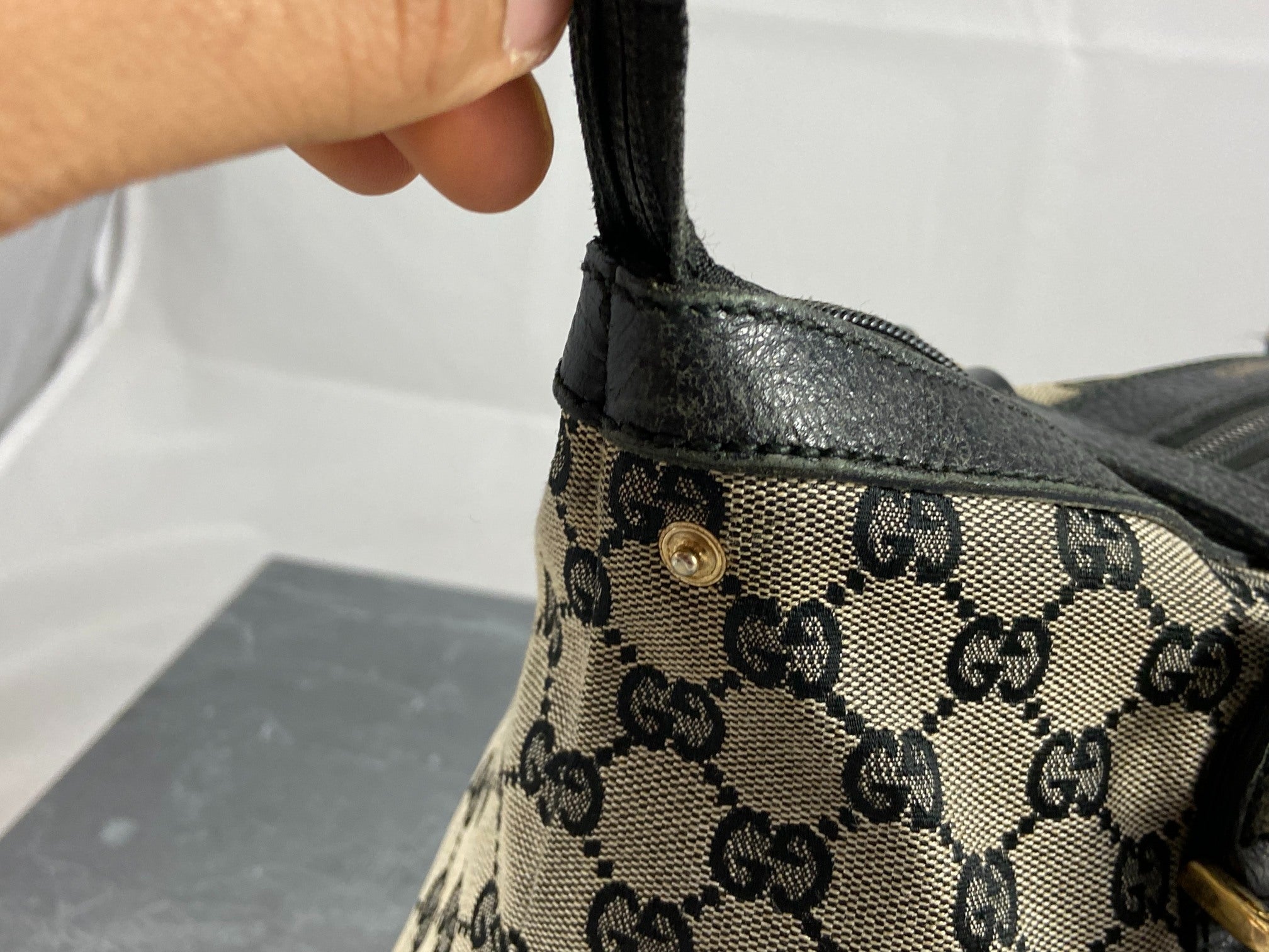 Gucci Abbey Hand / Shopper Bag Grey GG Monogram