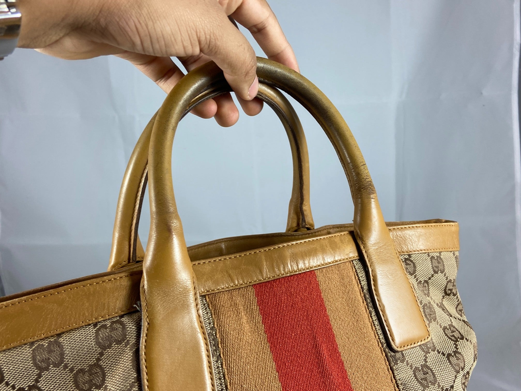 Gucci Hand / Tote Bag Beige GG Monogram